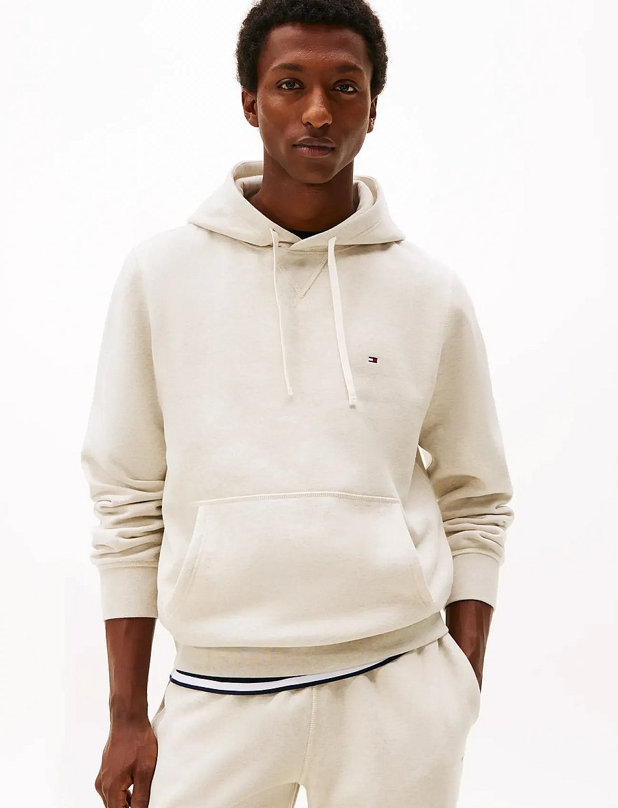 Tommy Hilfiger - ESS SEASONAL FLEECE HOODY - kapuzenpullover - heathered oatmilk - 0