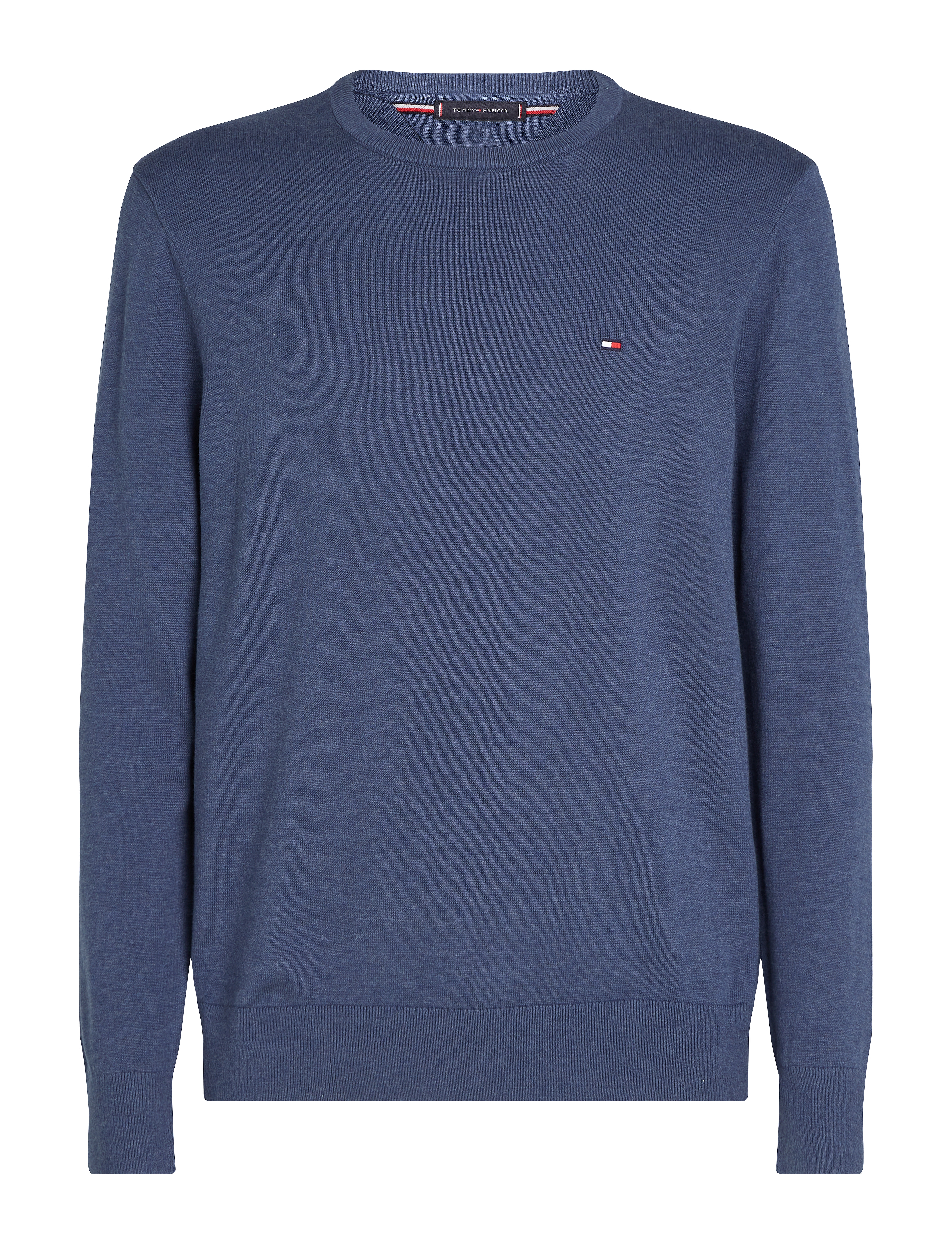 Tommy Hilfiger ESSENTIAL SSNL COTTON CREW NECK - Strickmode - AEGEAN SEA HEATHER / blue