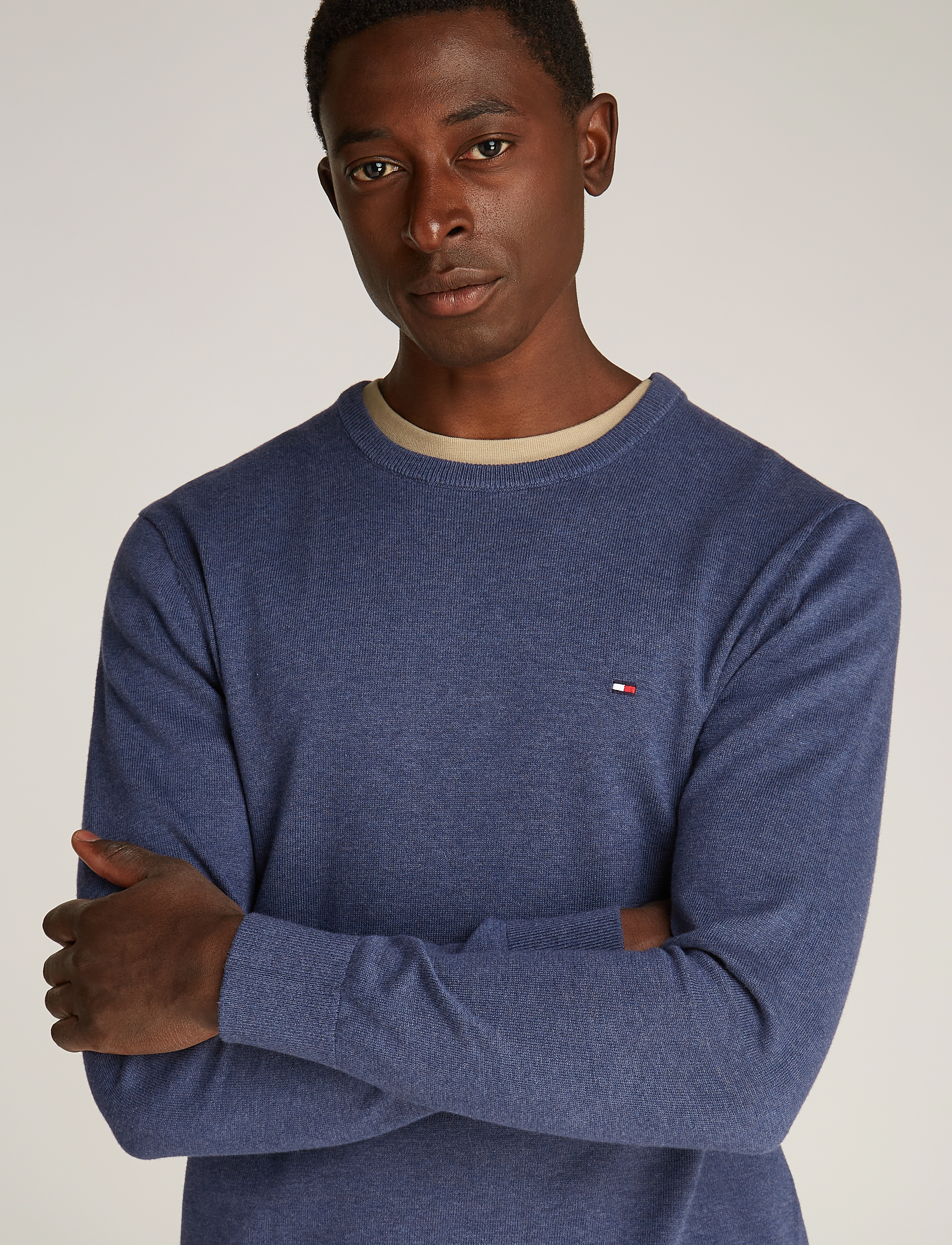 Tommy Hilfiger - ESSENTIAL SSNL COTTON CREW NECK - rundhalsad - aegean sea heather - 4