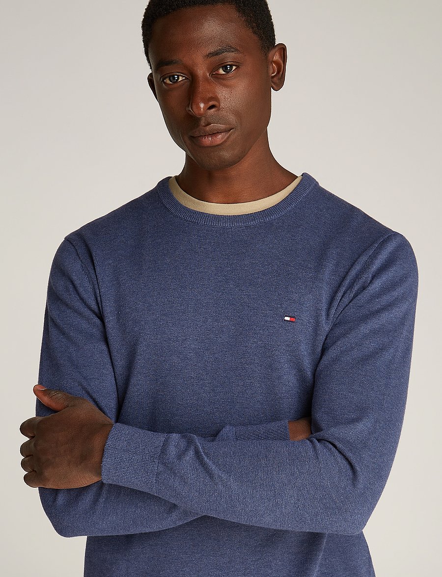 Tommy Hilfiger - ESSENTIAL SSNL COTTON CREW NECK - rundhals - aegean sea heather - 4