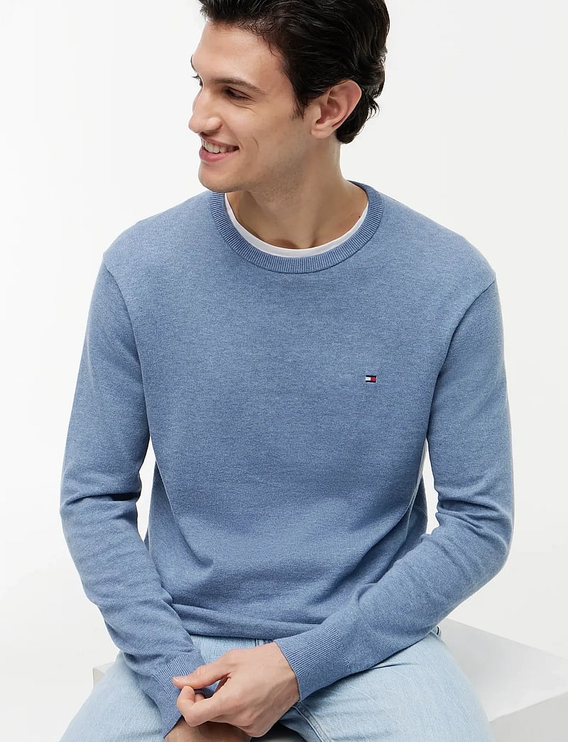 Tommy Hilfiger - ESSENTIAL SSNL COTTON CREW NECK - rundhals - brisk blue heather - 3