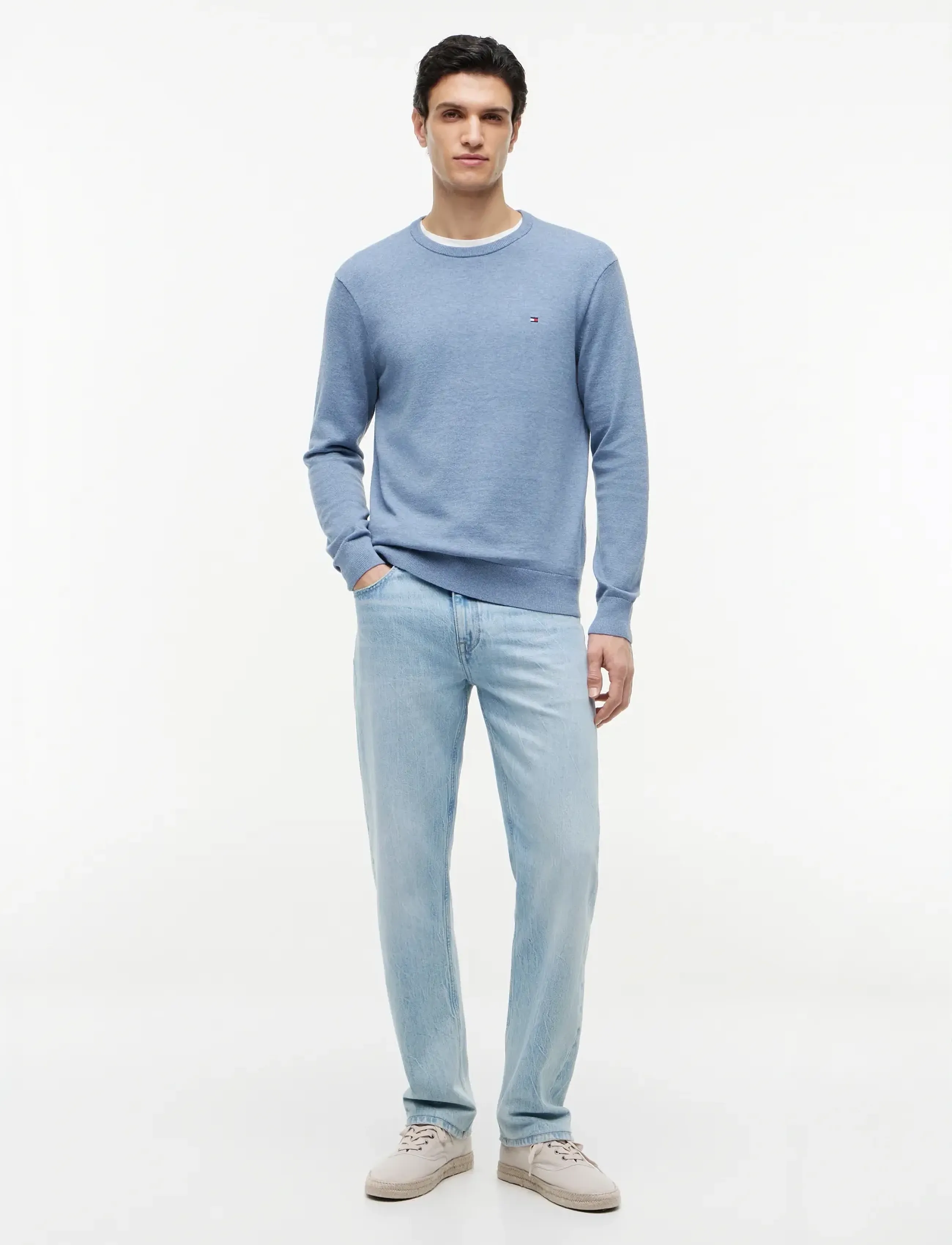 Tommy Hilfiger - ESSENTIAL SSNL COTTON CREW NECK - rundhals - brisk blue heather - 4