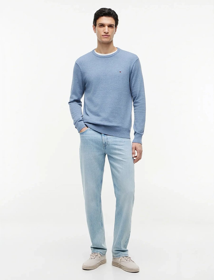 Tommy Hilfiger - ESSENTIAL SSNL COTTON CREW NECK - rundhals - brisk blue heather - 4