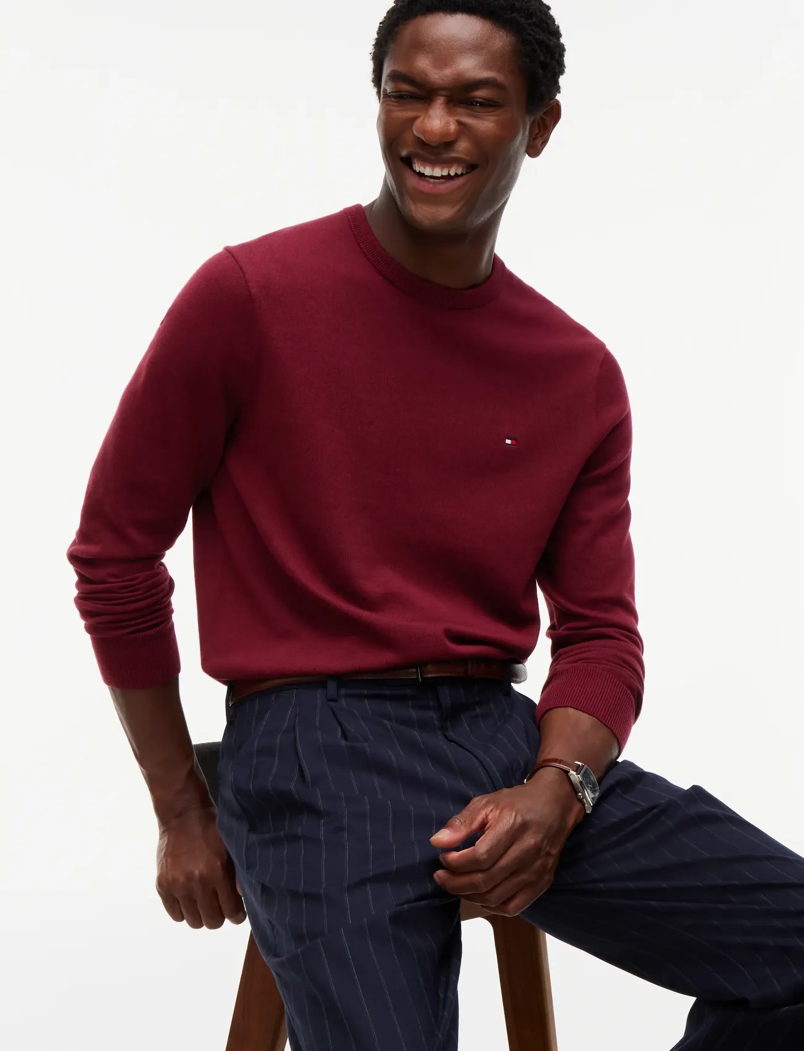 Tommy Hilfiger - ESSENTIAL SSNL COTTON CREW NECK - rundhals - burgundy - 3