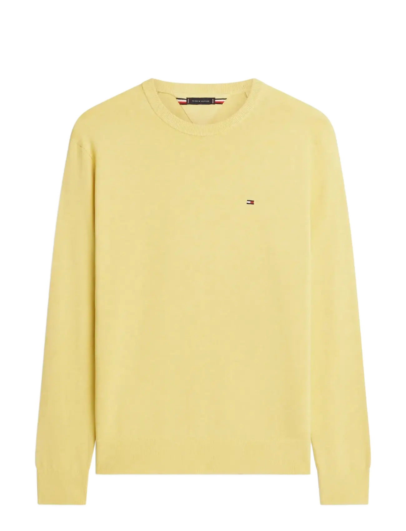 Tommy Hilfiger ESSENTIAL SSNL COTTON CREW NECK - Strik - CITRONELLA HEATHER / yellow