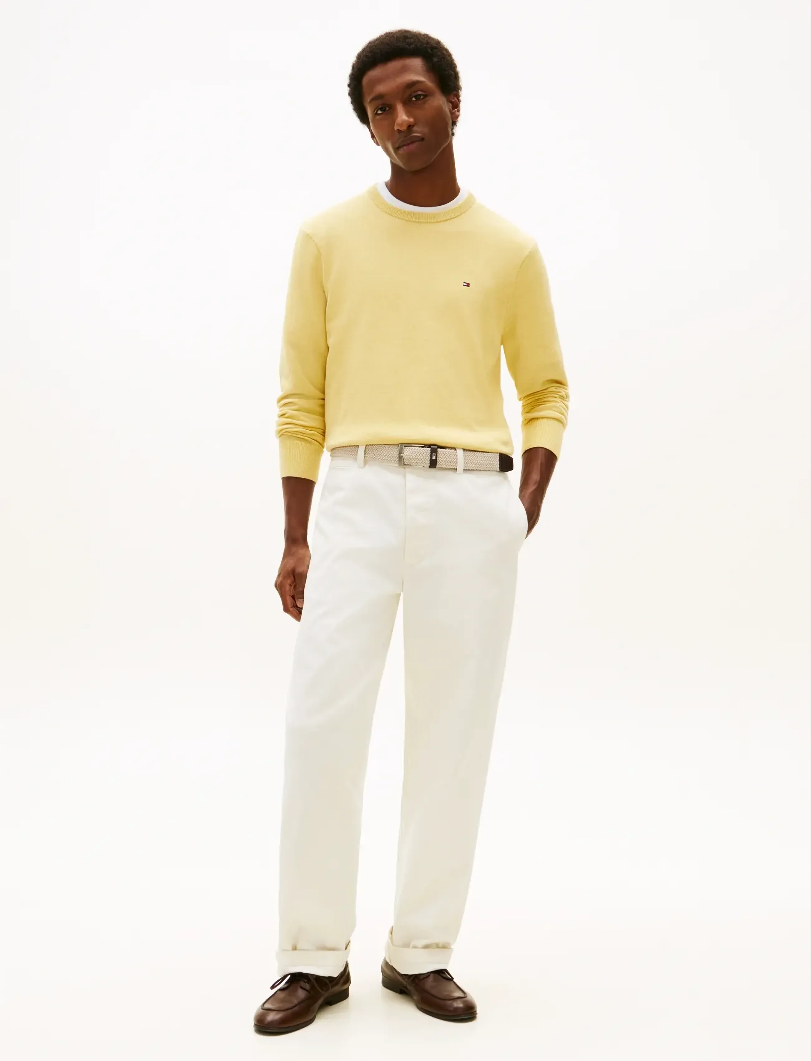 Tommy Hilfiger - ESSENTIAL SSNL COTTON CREW NECK - round necks - citronella heather - 3
