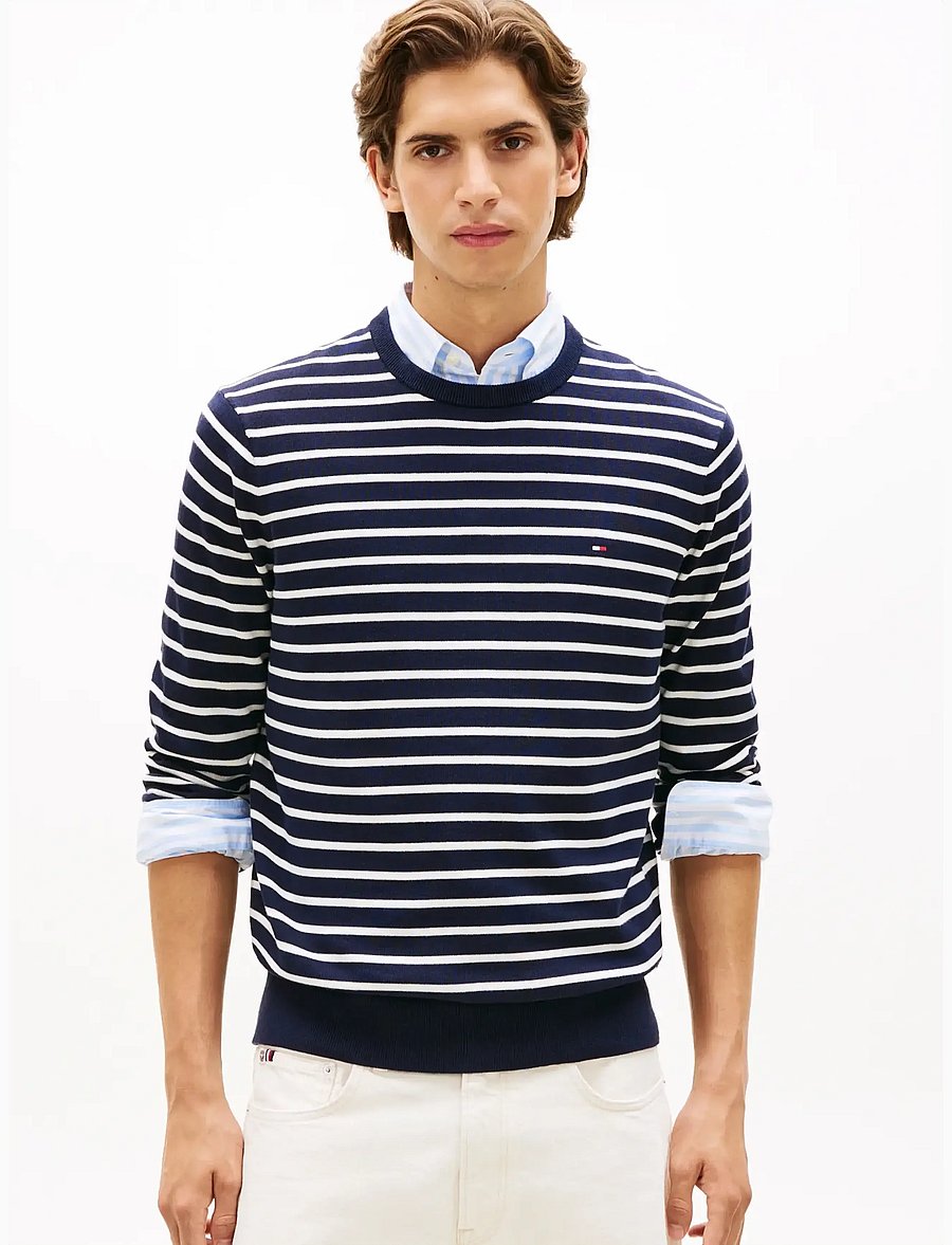 Tommy Hilfiger - ESSENTIAL SSNL COTTON CREW NECK - rundhals - desert sky ivory petal - 0