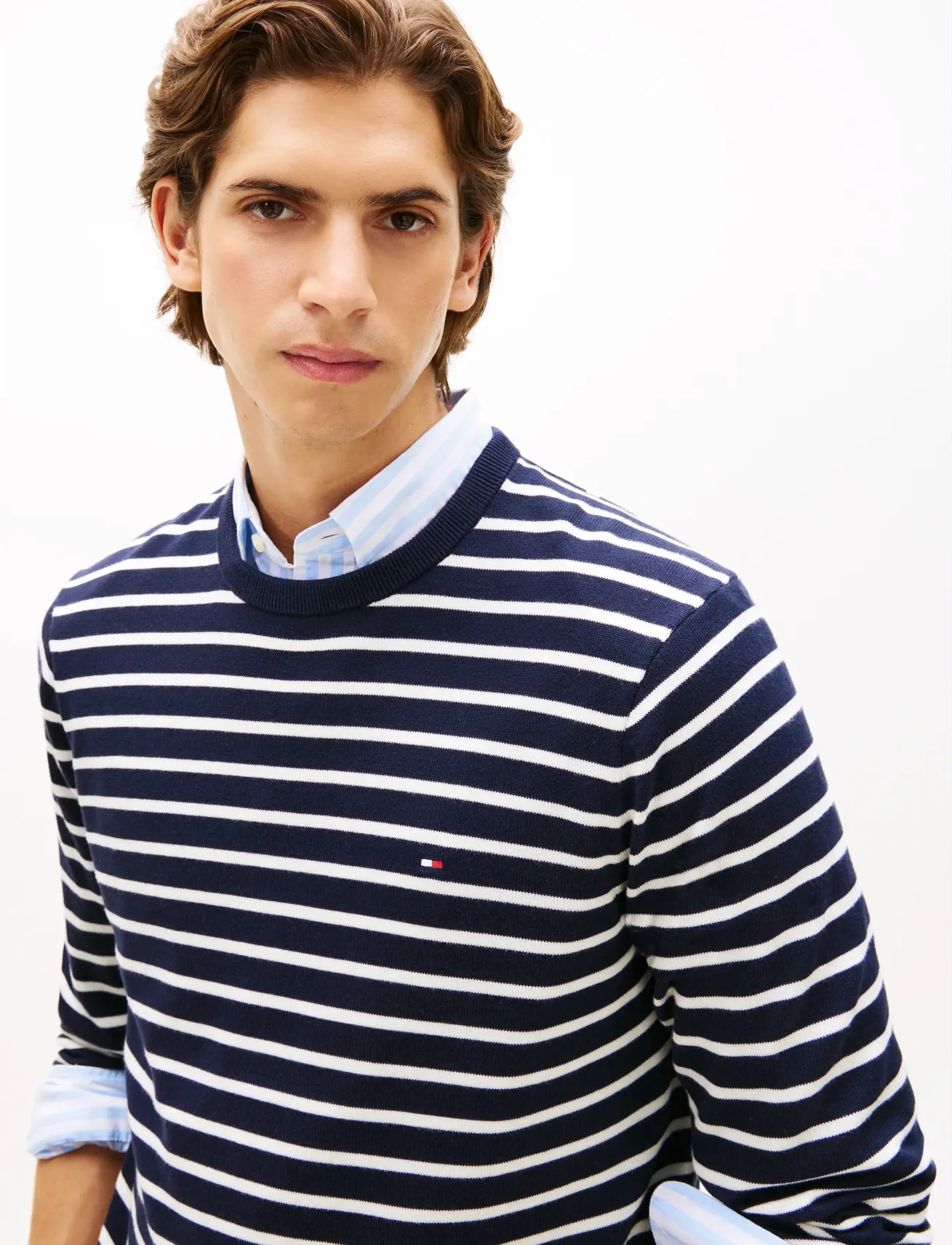 Tommy Hilfiger - ESSENTIAL SSNL COTTON CREW NECK - rundhalsad - desert sky ivory petal - 4