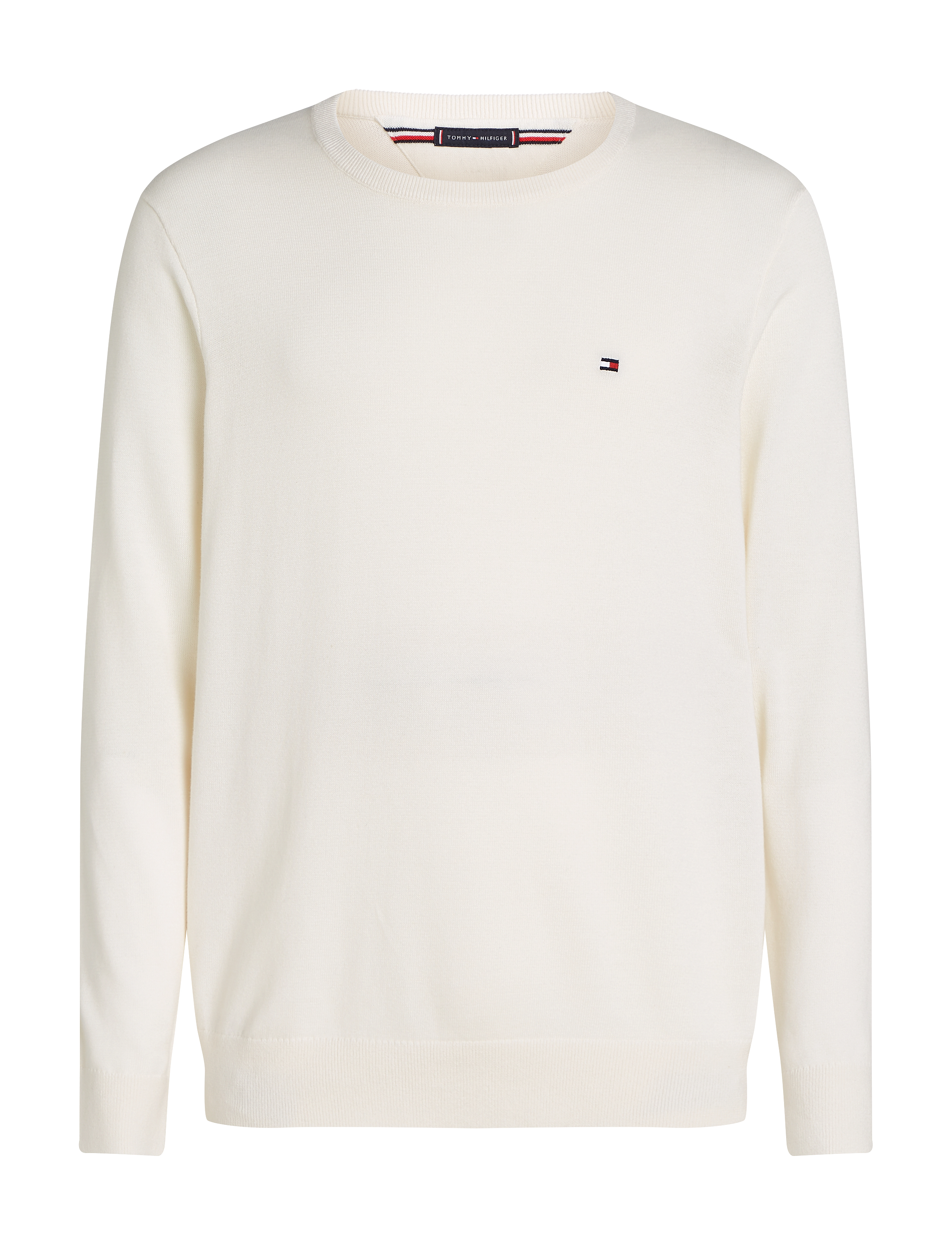 Tommy Hilfiger ESSENTIAL SSNL COTTON CREW NECK - Strik - IVORY PETAL / white
