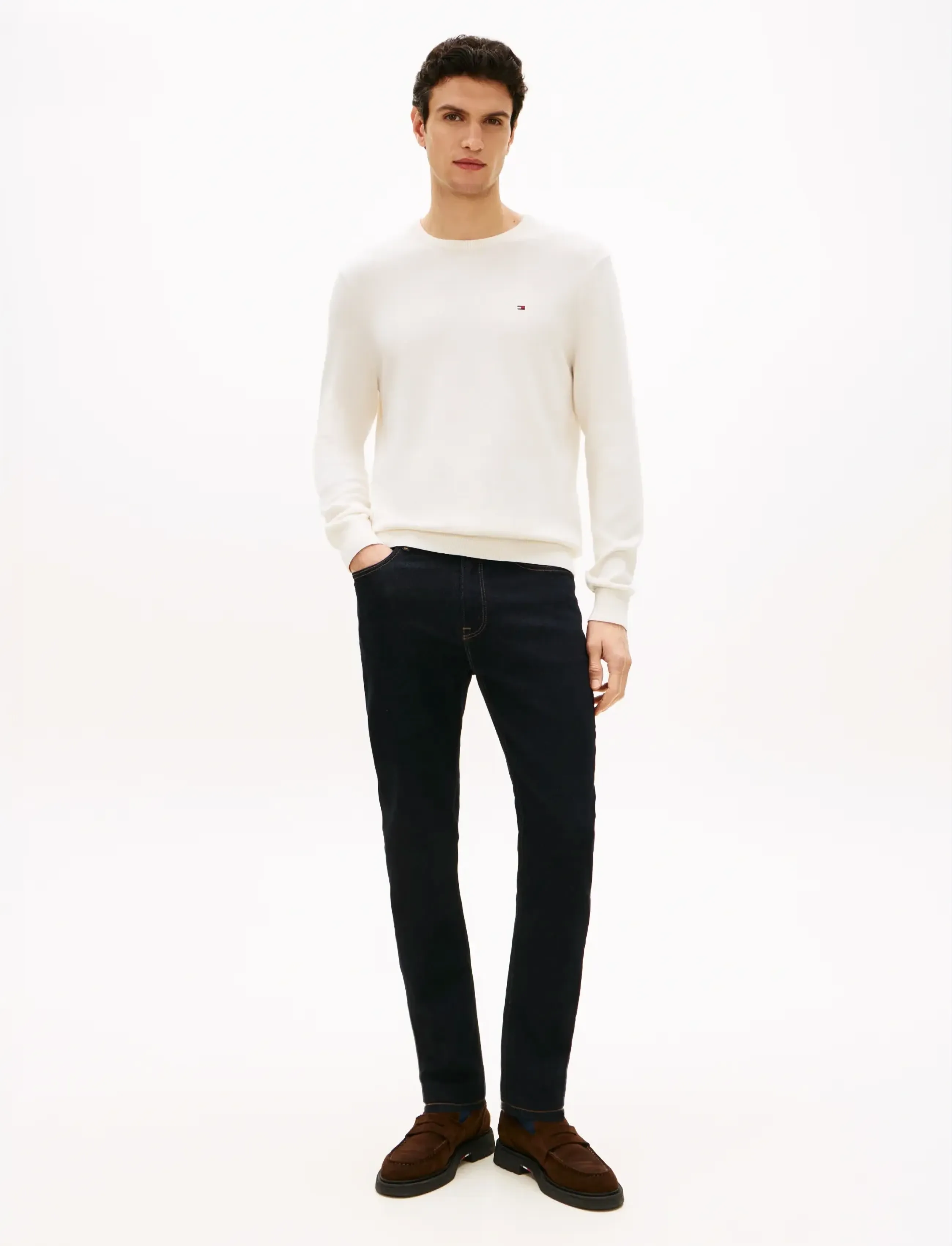 Tommy Hilfiger - ESSENTIAL SSNL COTTON CREW NECK - round necks - ivory petal - 4