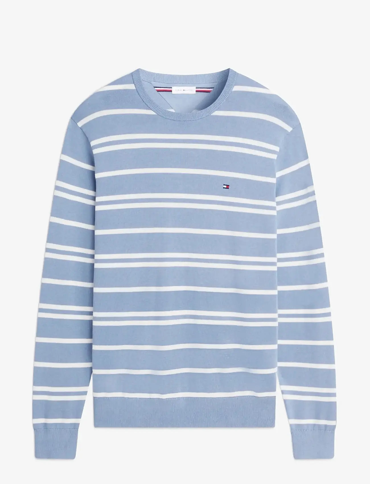 Tommy Hilfiger - ESSENTIAL SSNL COTTON CREW NECK - Ümmarguse kaelusega kudumid - ivory petal  brisk blue - 1