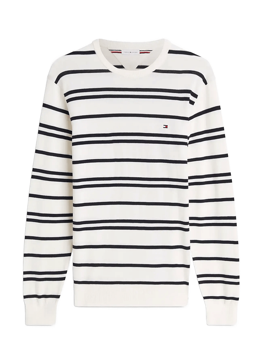 Tommy Hilfiger - ESSENTIAL SSNL COTTON CREW NECK - rundhals - ivory petal desert sky - 1
