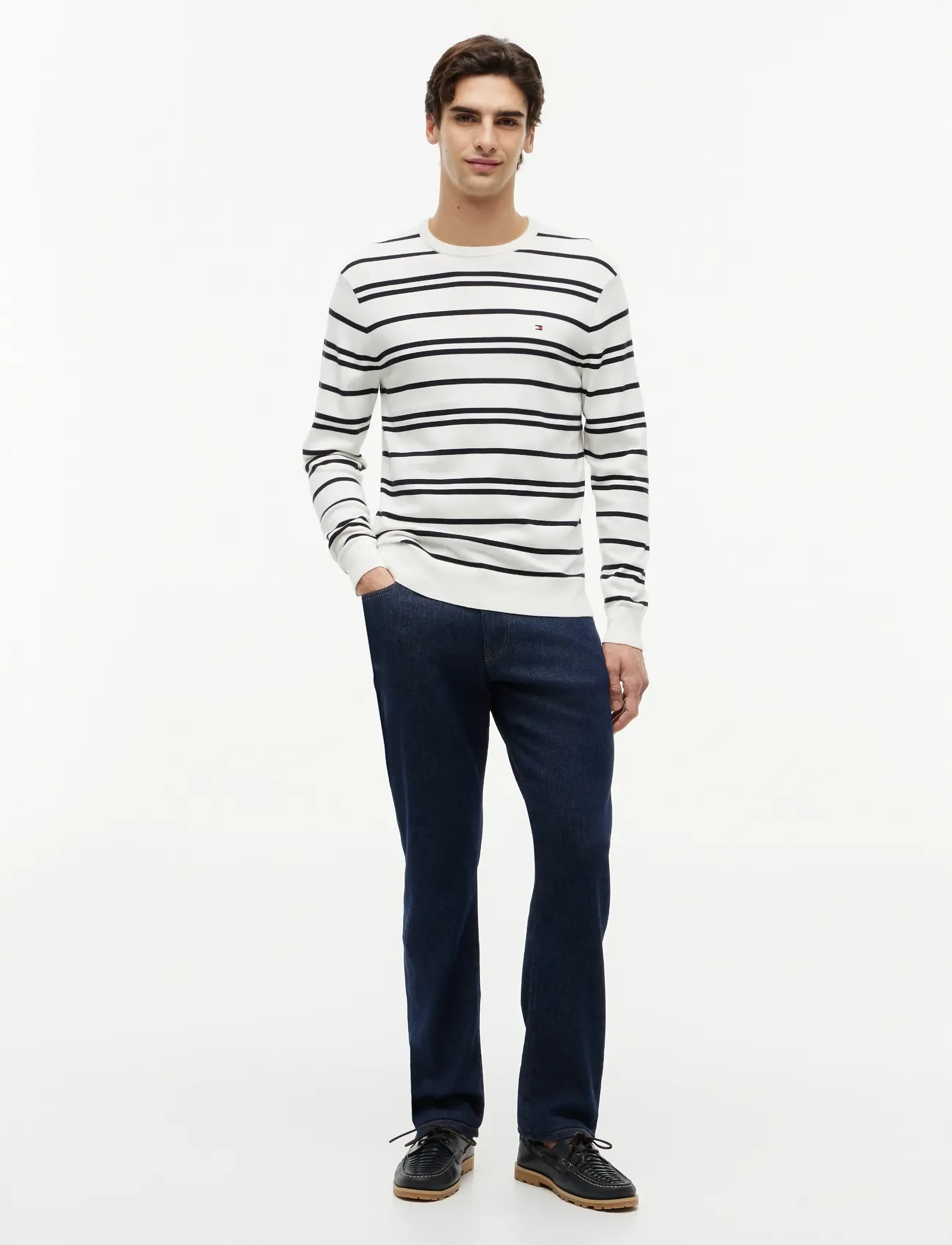 Tommy Hilfiger - ESSENTIAL SSNL COTTON CREW NECK - rundhals - ivory petal  desert sky - 4