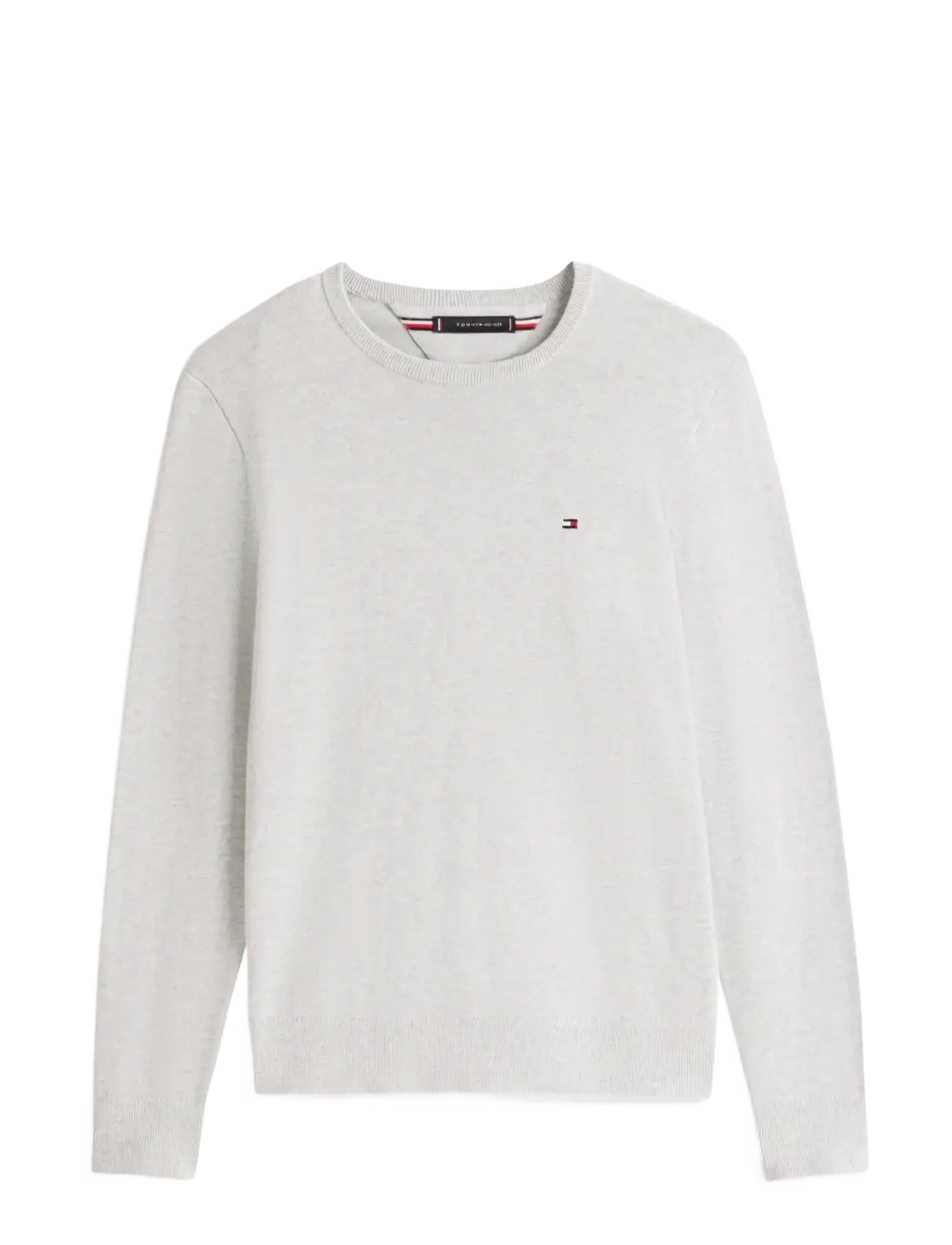 Tommy Hilfiger ESSENTIAL SSNL COTTON CREW NECK - Strik - LIGHT GREY HEATHER / grey