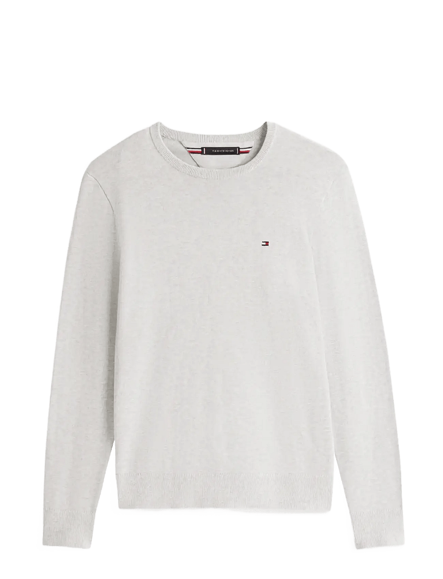 Tommy Hilfiger - ESSENTIAL SSNL COTTON CREW NECK - rundhals - light grey heather - 1