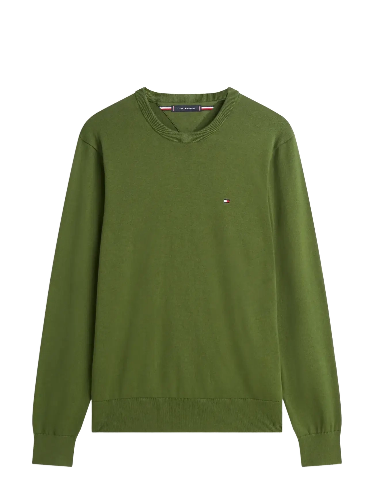 Tommy Hilfiger ESSENTIAL SSNL COTTON CREW NECK - Round Necks - MOUNTAIN PINE / khaki/green
