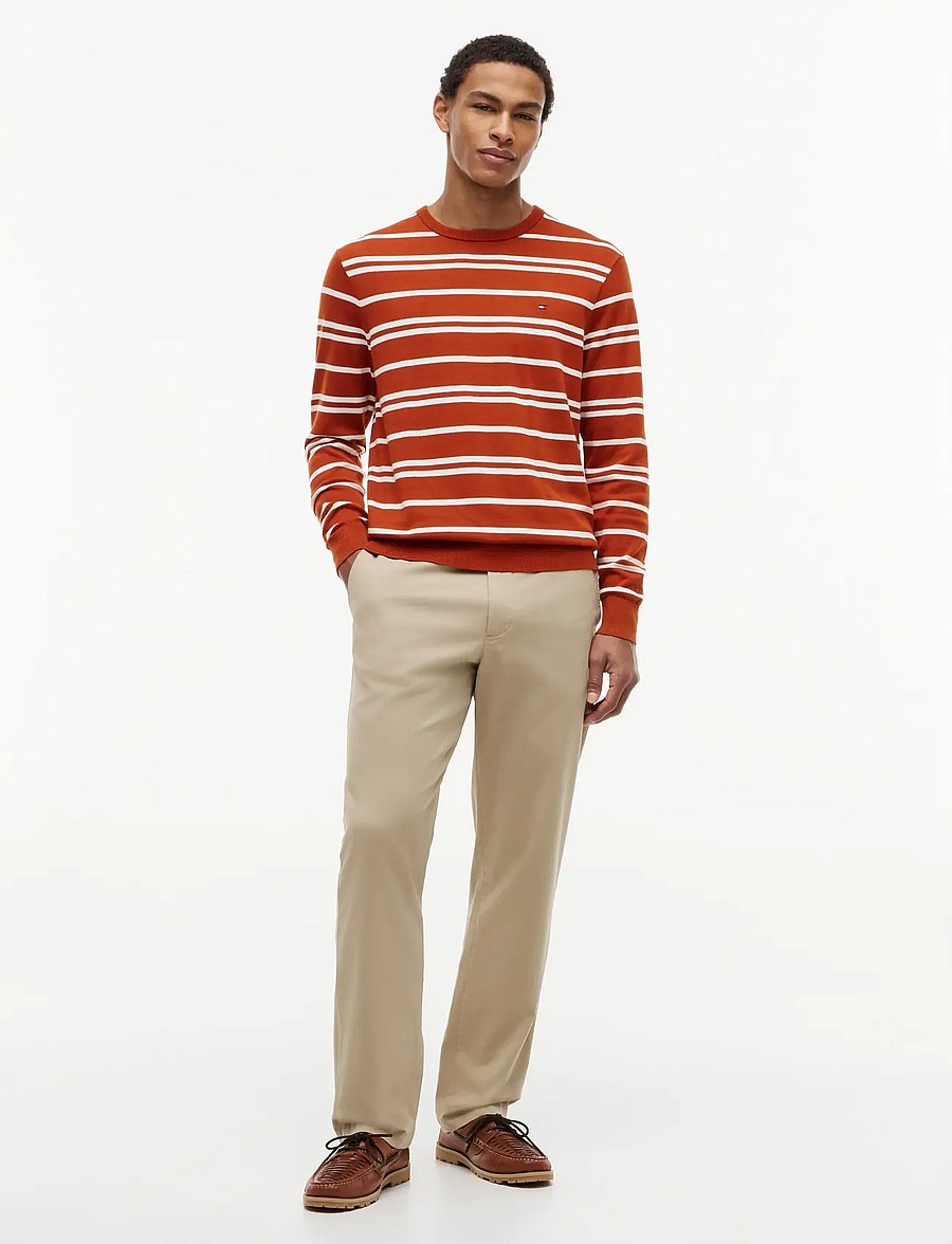 Tommy Hilfiger - ESSENTIAL SSNL COTTON CREW NECK - rundhals - rusty ochre ivory petal - 4