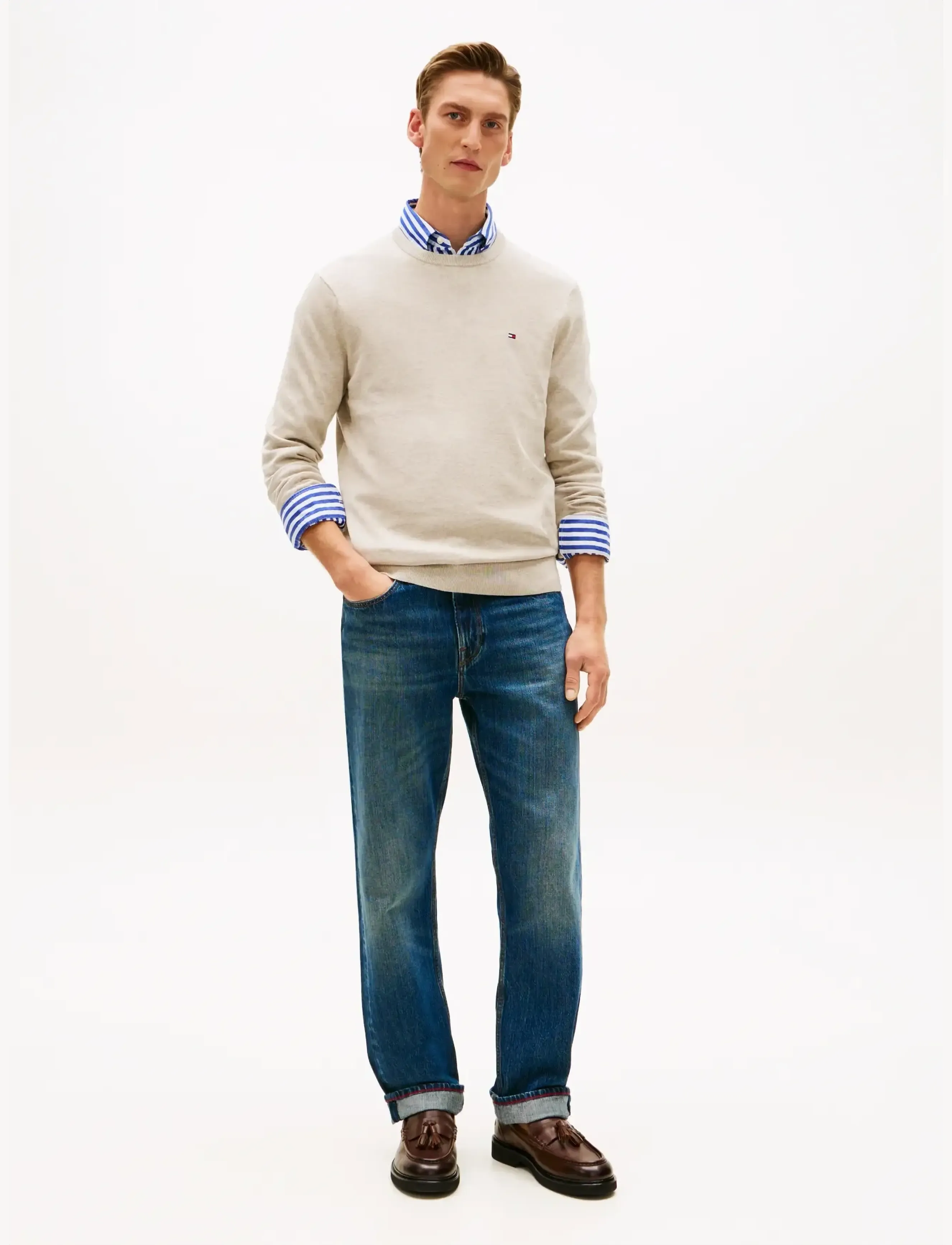 Tommy Hilfiger - ESSENTIAL SSNL COTTON CREW NECK - round necks - sandalwood heather - 3