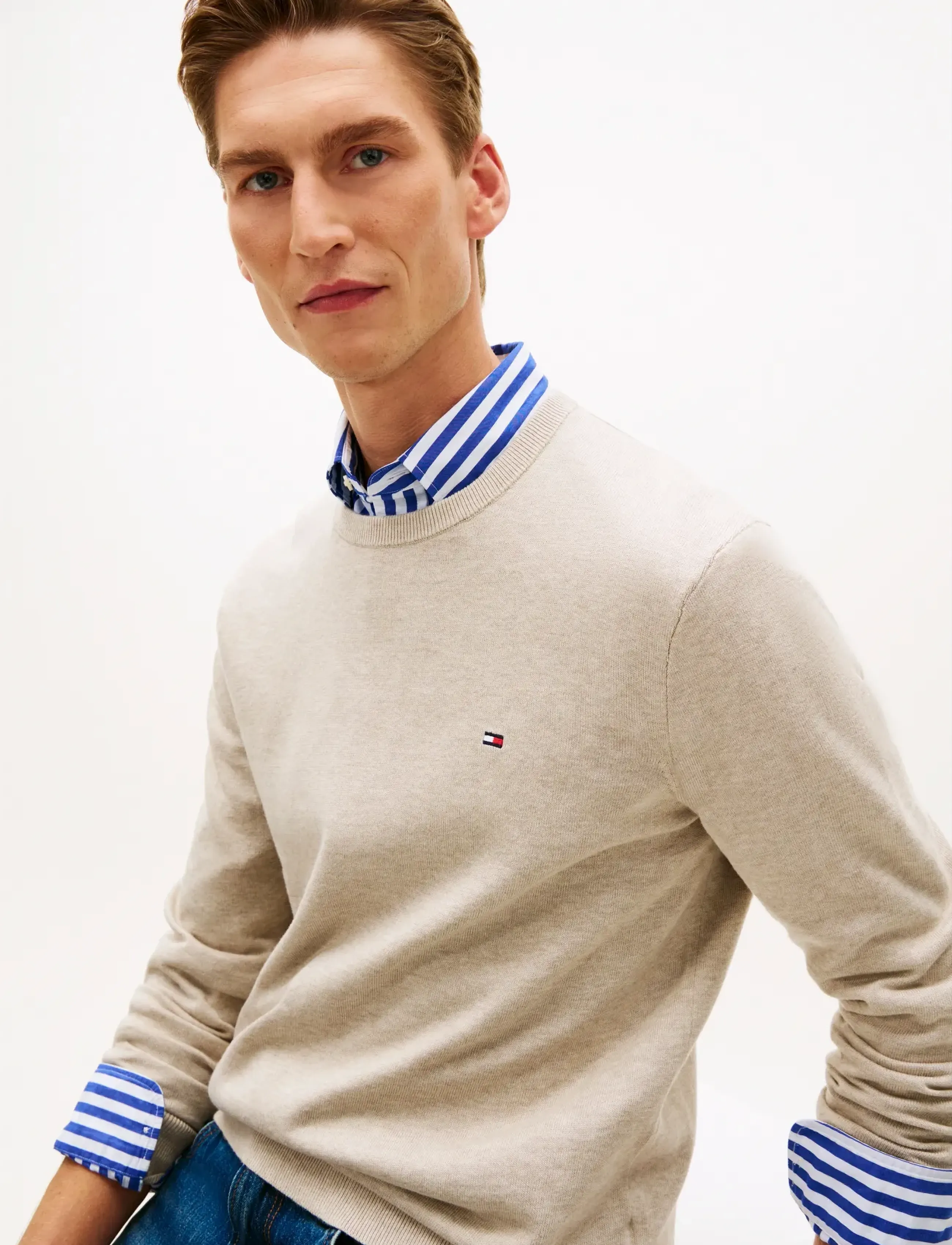 Tommy Hilfiger - ESSENTIAL SSNL COTTON CREW NECK - round necks - sandalwood heather - 4