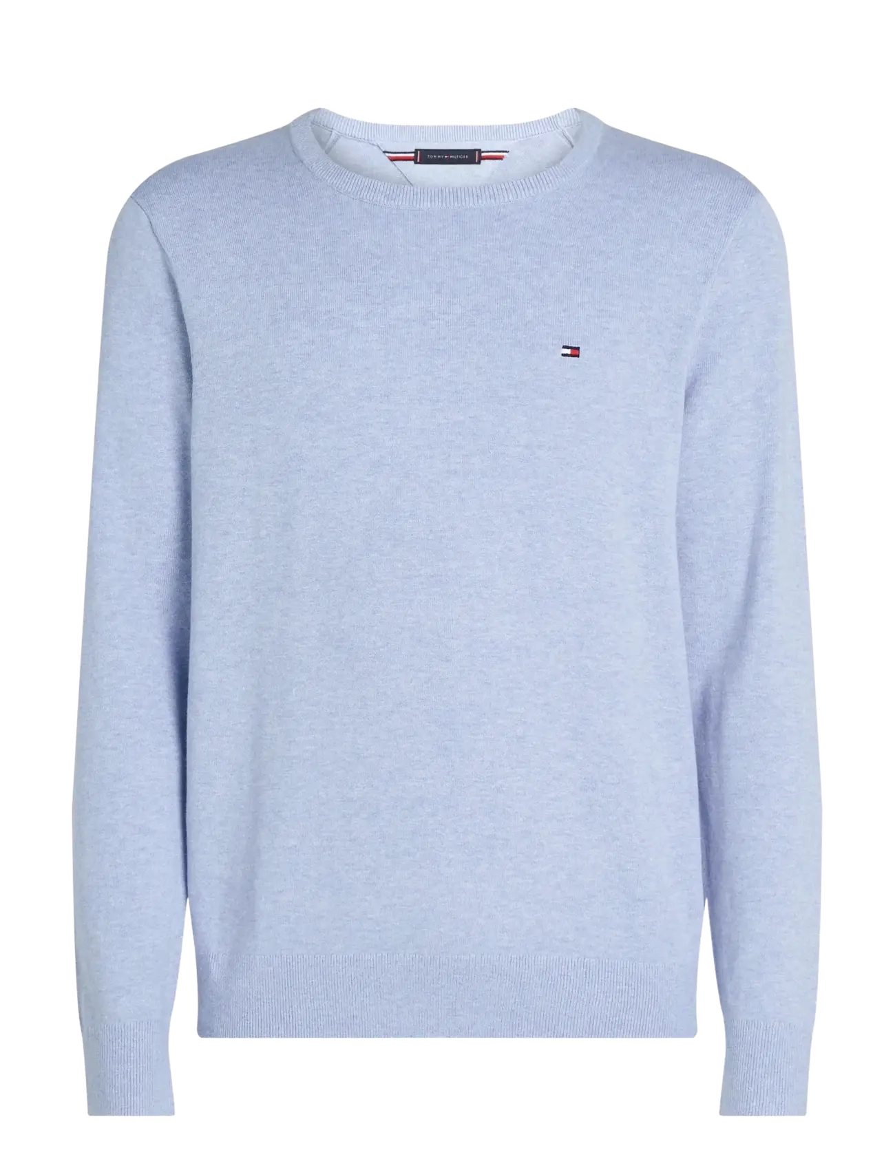 Tommy Hilfiger ESSENTIAL SSNL COTTON CREW NECK - Strik - VESSEL BLUE HEATHER / blue