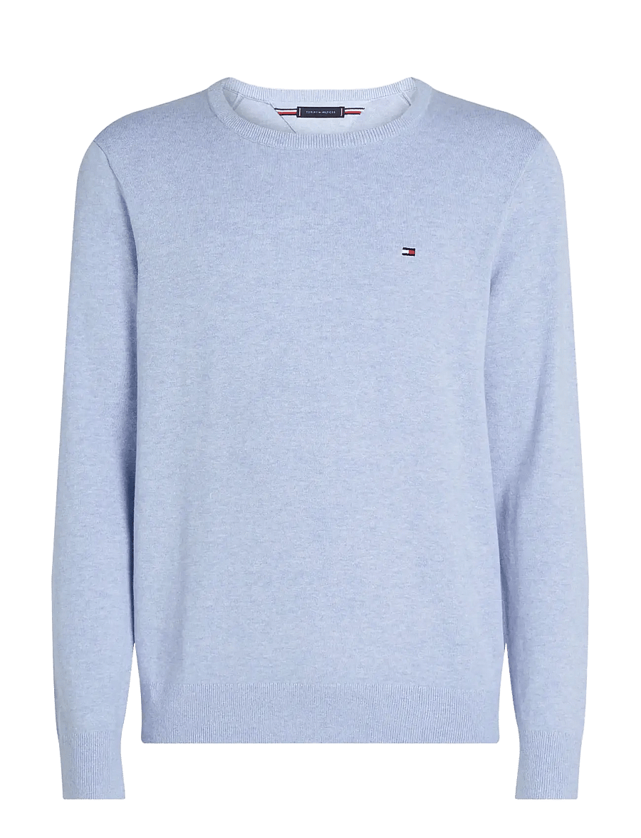 Tommy Hilfiger - ESSENTIAL SSNL COTTON CREW NECK - rundhals - vessel blue heather - 1