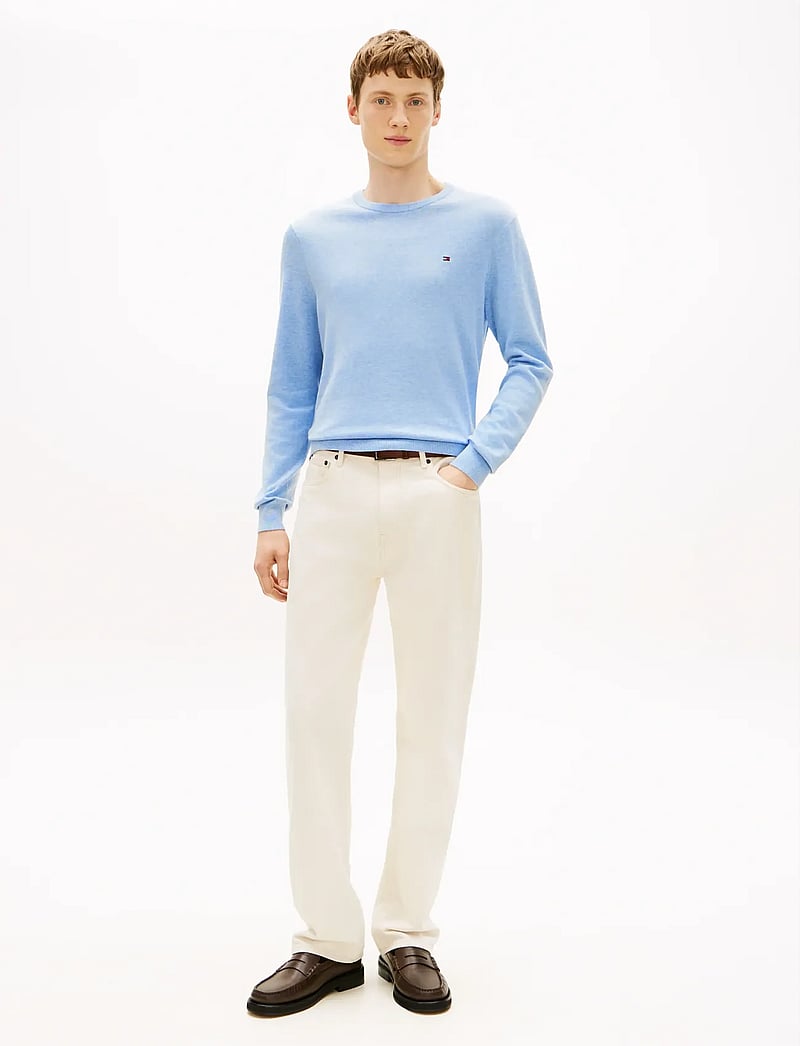 Tommy Hilfiger - ESSENTIAL SSNL COTTON CREW NECK - Ümmarguse kaelusega kudumid - vessel blue heather - 4