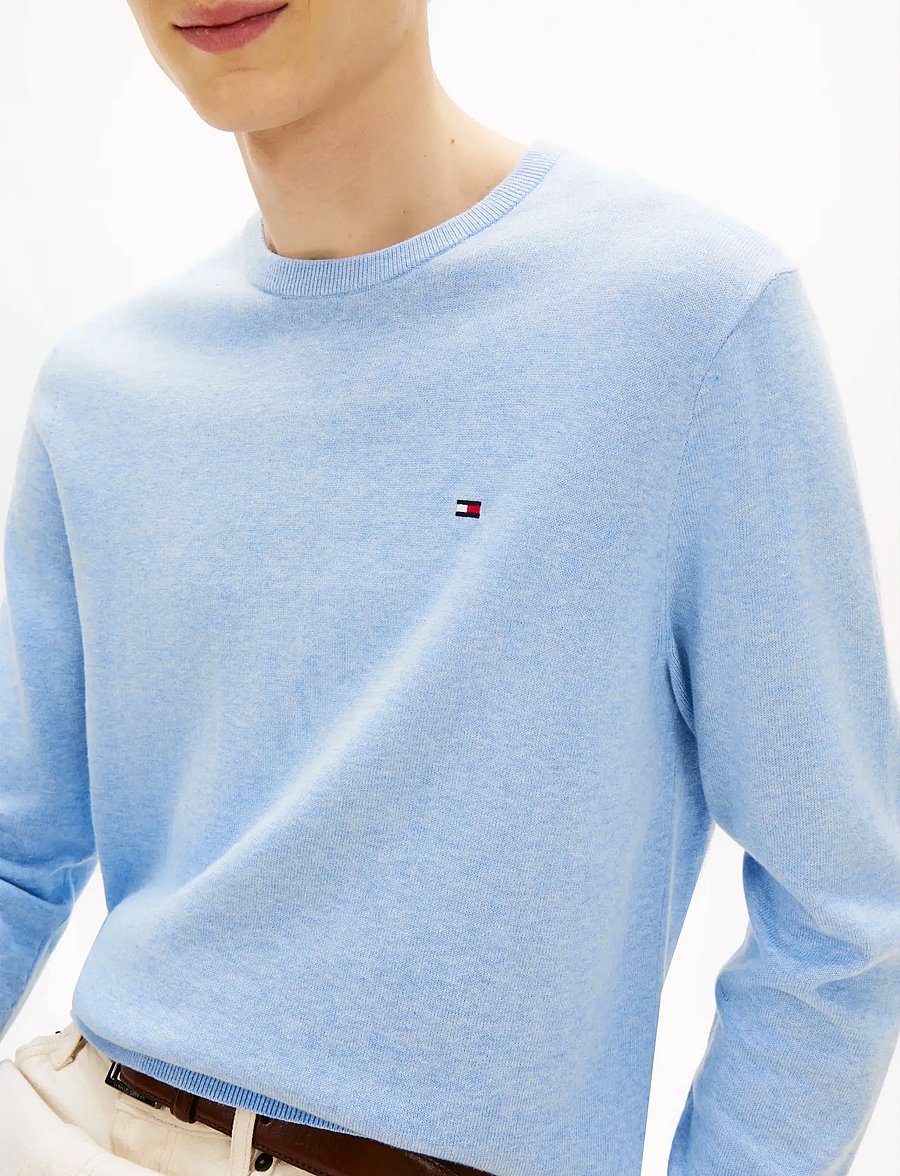 Tommy Hilfiger - ESSENTIAL SSNL COTTON CREW NECK - rundhals - vessel blue heather - 5