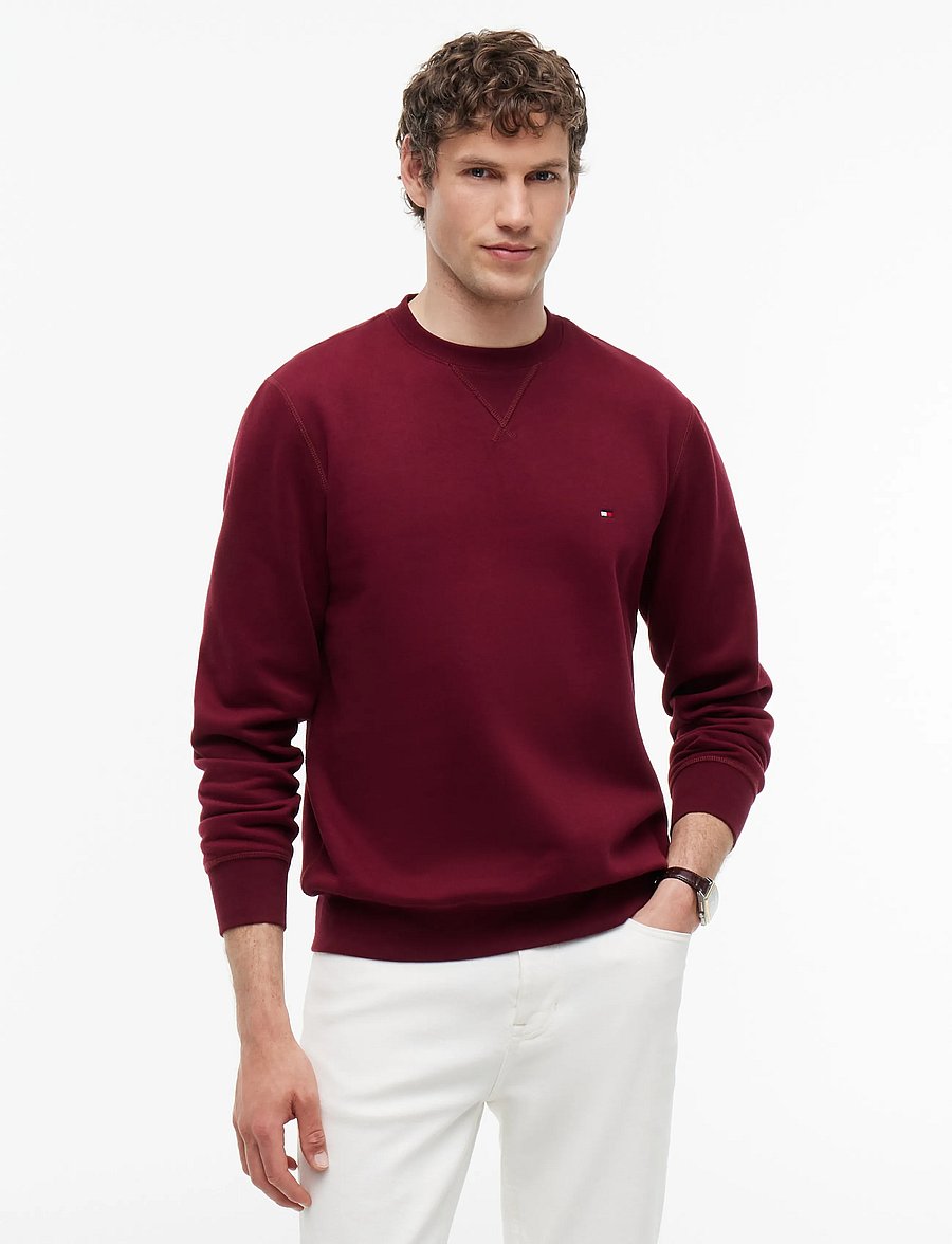 Tommy Hilfiger - ESS SEASONAL FLEECE CREWNECK - rundhalsad - burgundy - 0