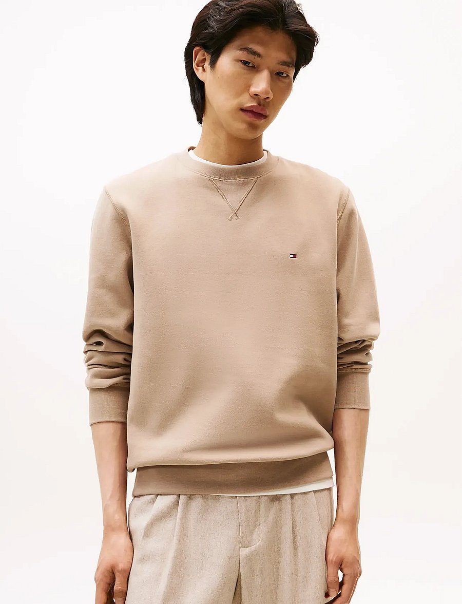 Tommy Hilfiger - ESS SEASONAL FLEECE CREWNECK - shop efter anledning - coastal taupe - 0