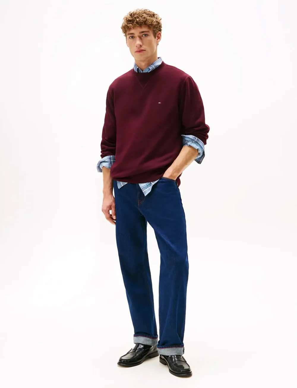 Tommy Hilfiger - ESS SEASONAL FLEECE CREWNECK - shop by occasion - deep burgundy - 2