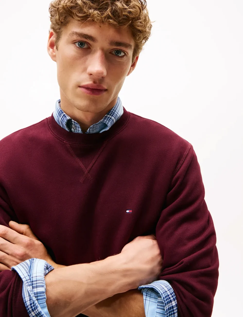 Tommy Hilfiger - ESS SEASONAL FLEECE CREWNECK - shop by occasion - deep burgundy - 4