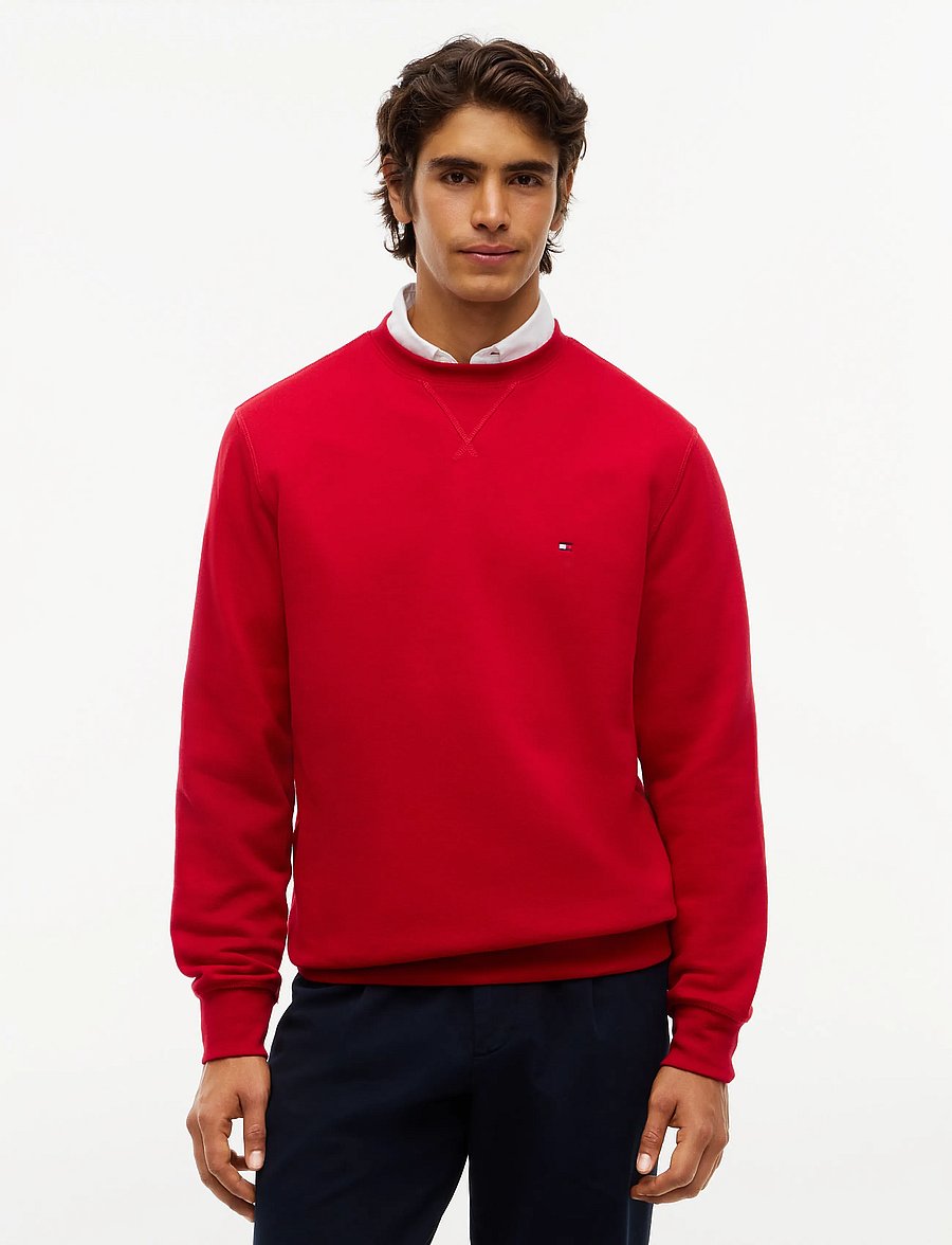 Tommy Hilfiger - ESS SEASONAL FLEECE CREWNECK - rundhals - medium red - 0