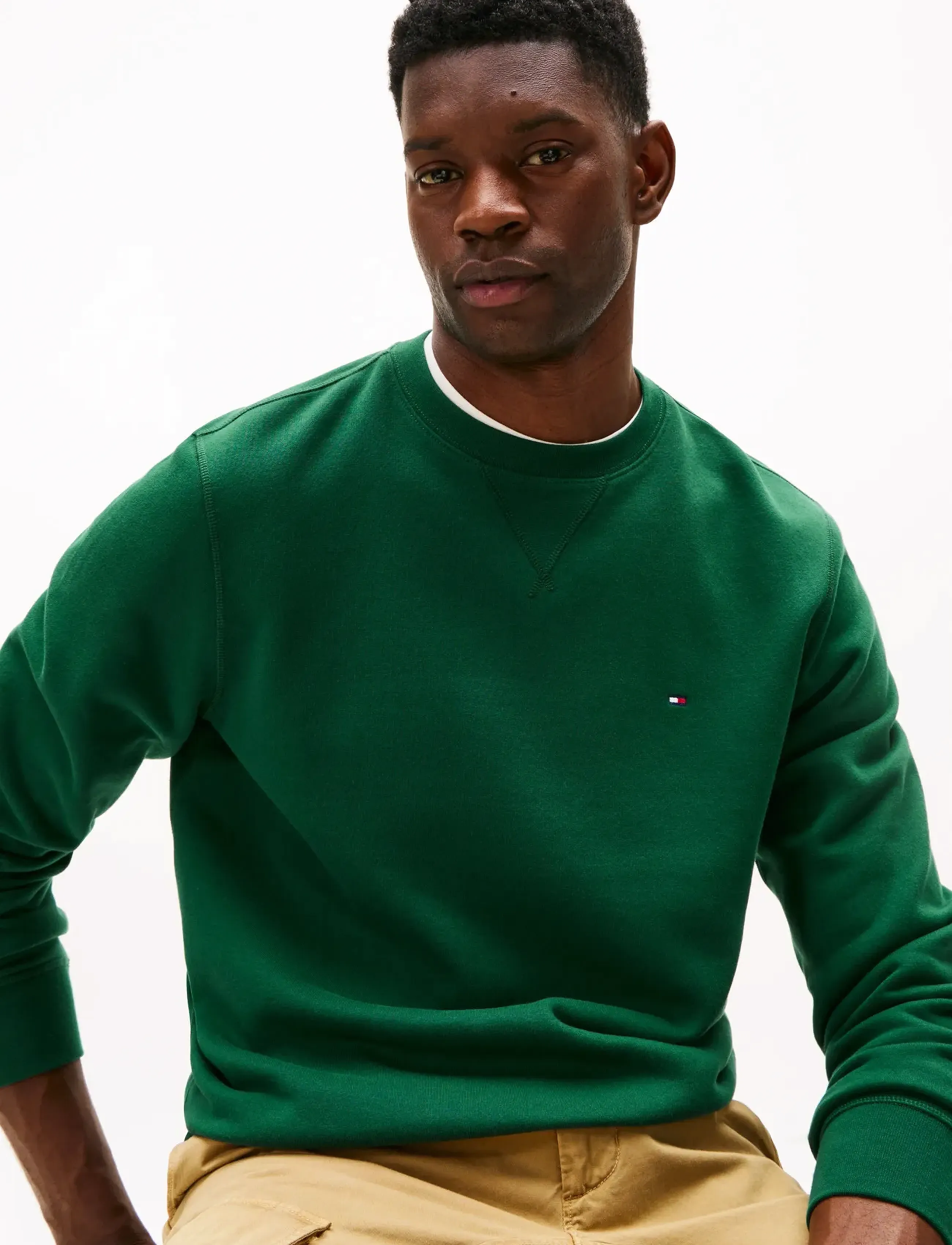 Tommy Hilfiger - ESS SEASONAL FLEECE CREWNECK - shop efter anledning - ornamental green - 4