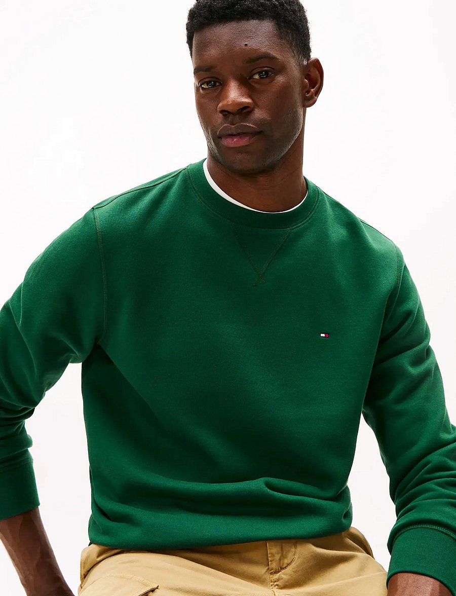 Tommy Hilfiger - ESS SEASONAL FLEECE CREWNECK - shop efter anledning - ornamental green - 4