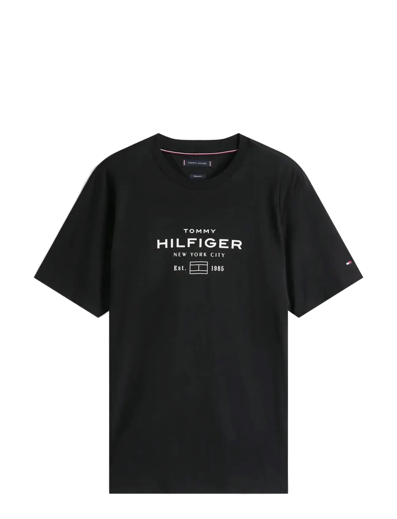Tommy Hilfiger HILFIGER STACK GRAPHIC TEE - T-Shirts - BLACK / black