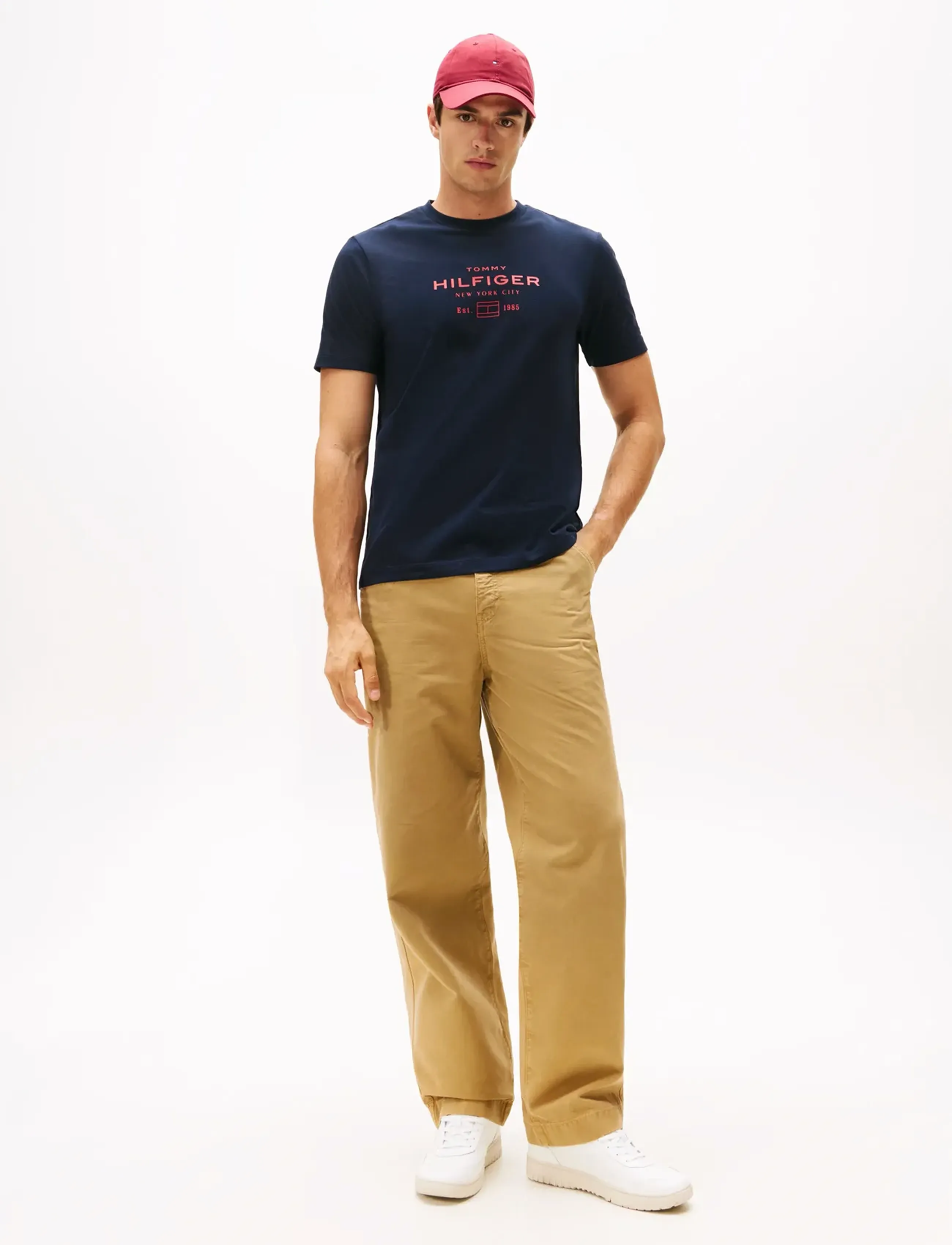 Tommy Hilfiger - HILFIGER STACK GRAPHIC TEE - kortærmede t-shirts - desert sky - 2