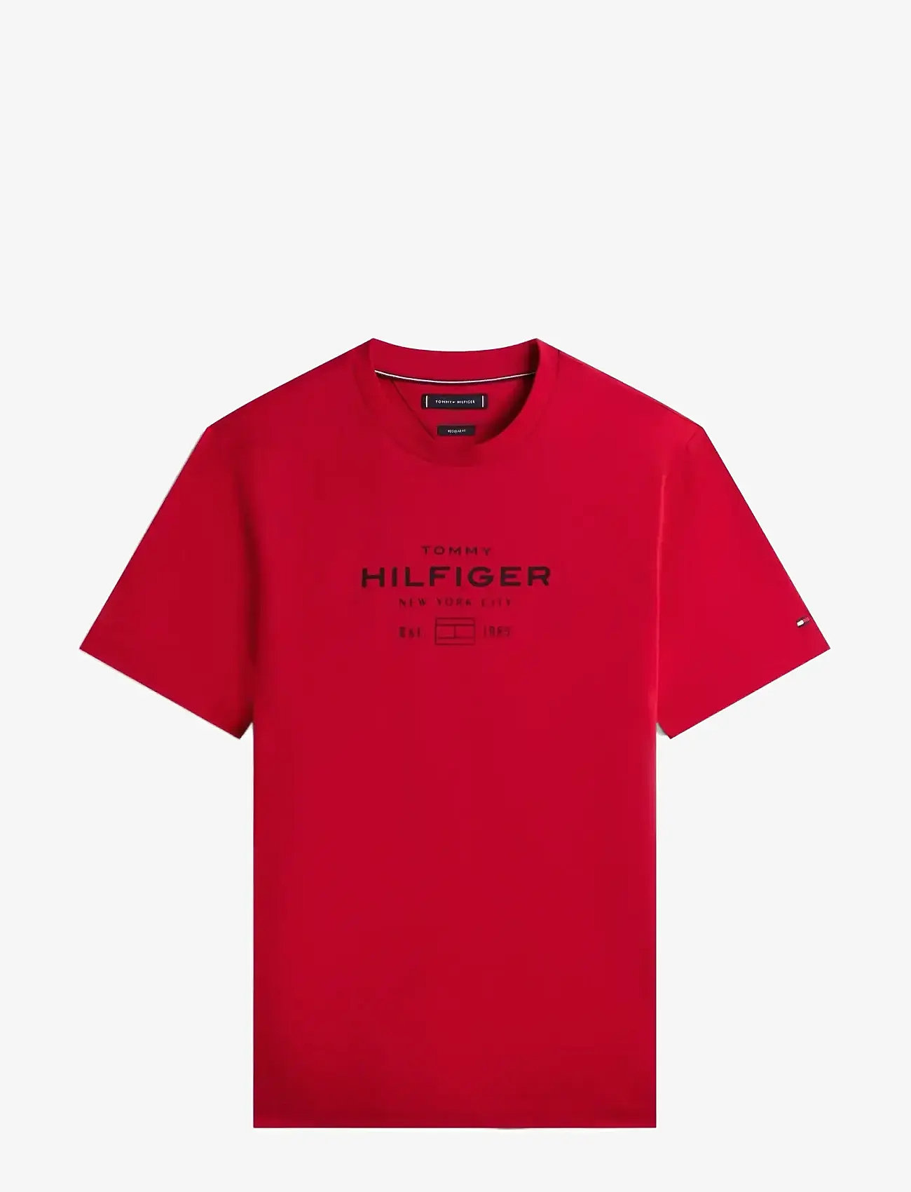 Tommy Hilfiger - HILFIGER STACK GRAPHIC TEE - efterårstøj - medium red - 1