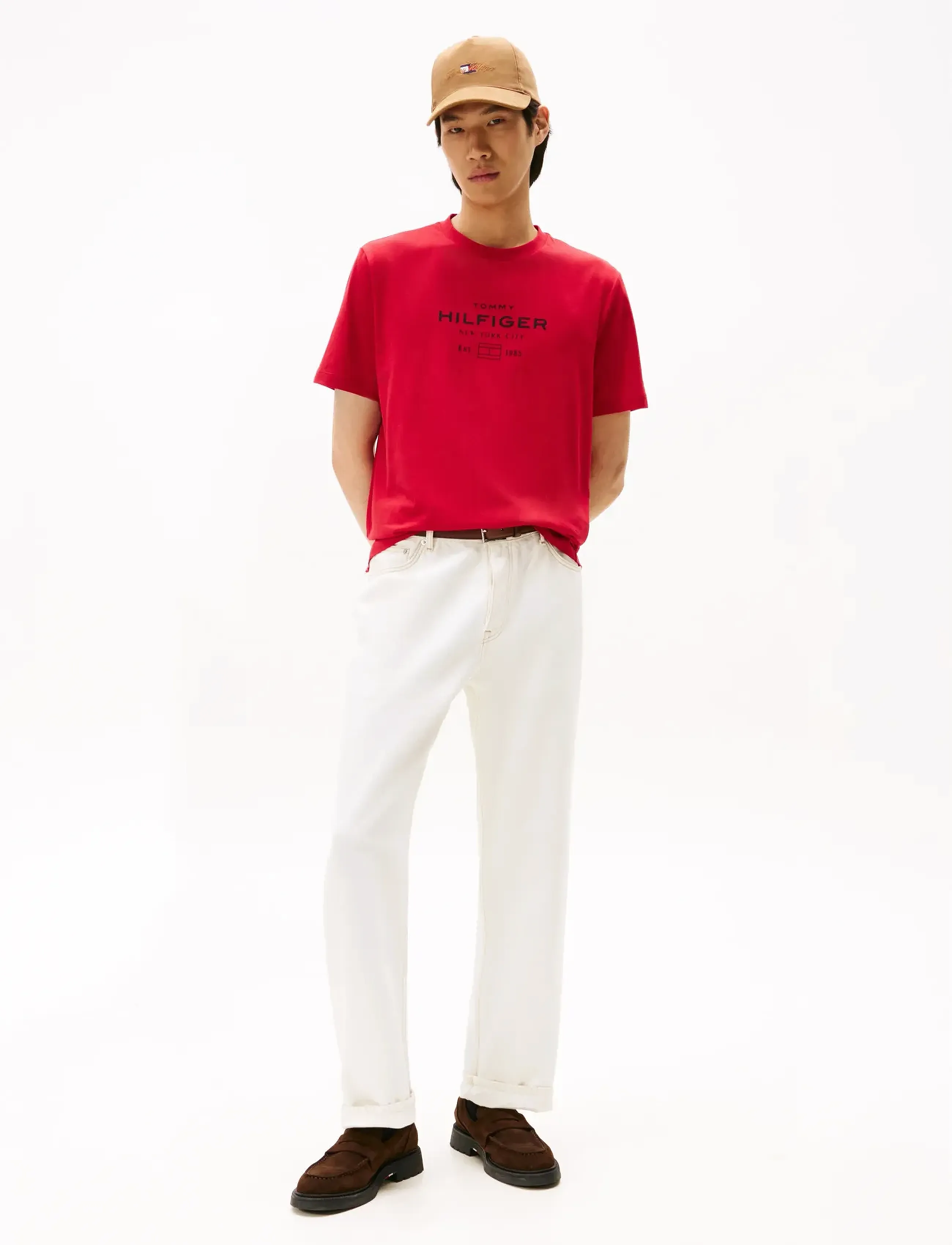 Tommy Hilfiger - HILFIGER STACK GRAPHIC TEE - short-sleeved t-shirts - medium red - 2