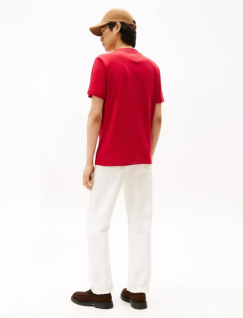 Tommy Hilfiger - HILFIGER STACK GRAPHIC TEE - kortärmade t-shirts - medium red - 3