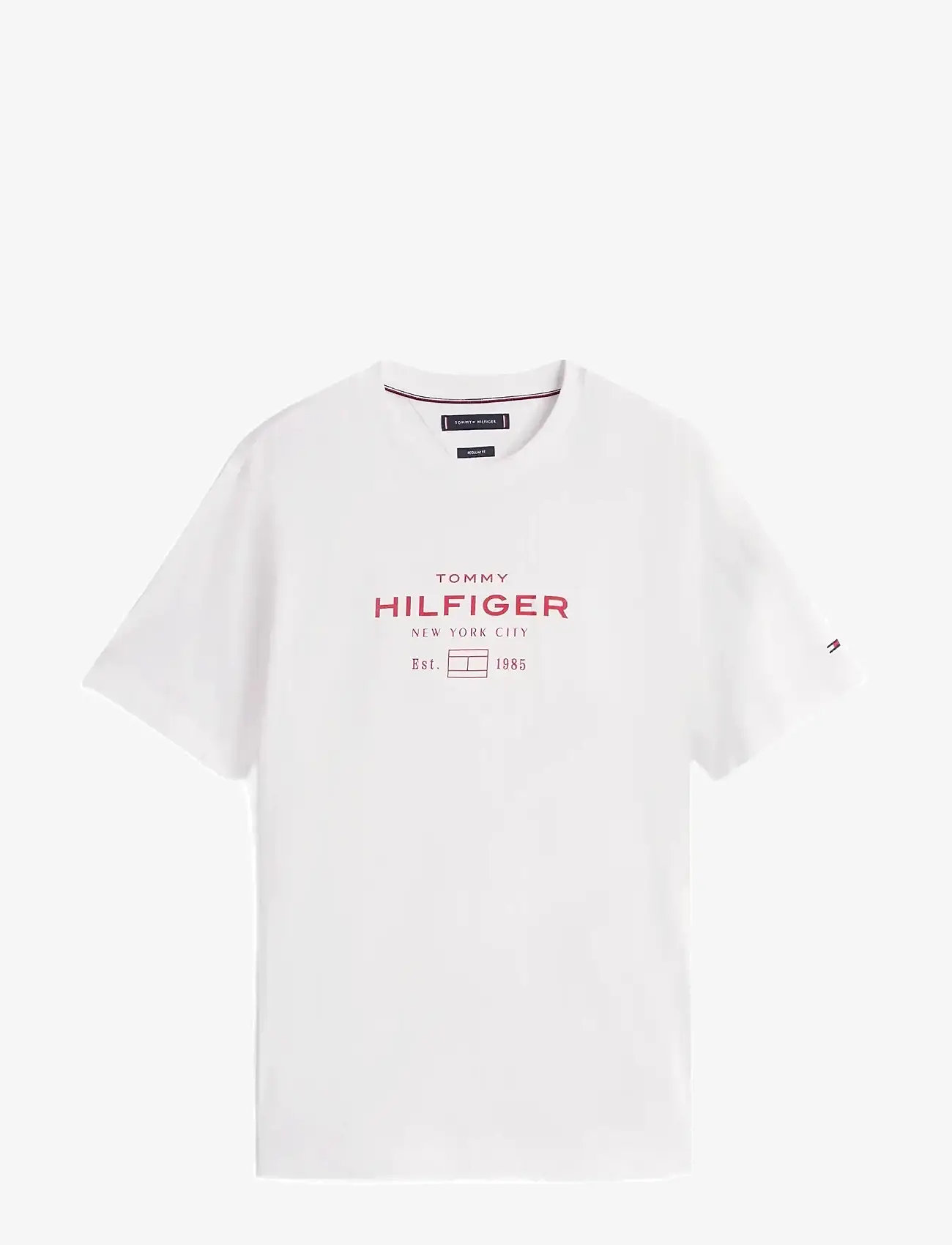 Tommy Hilfiger - HILFIGER STACK GRAPHIC TEE - efterårstøj - white - 0