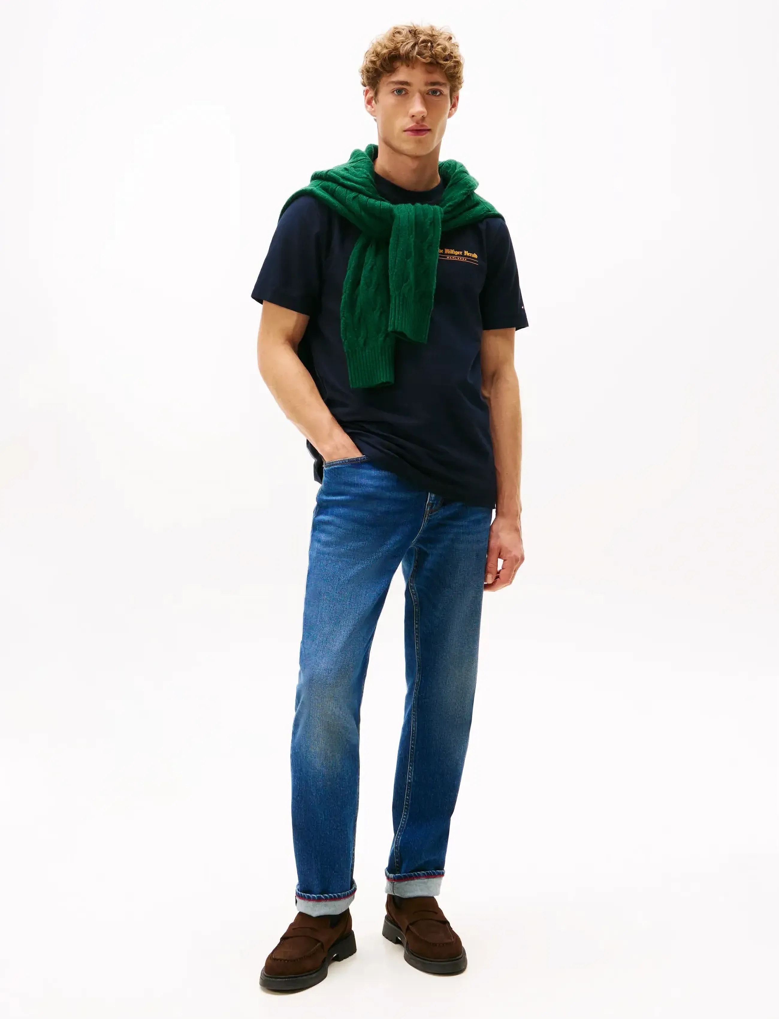 Tommy Hilfiger - HILFIGER HERALD BACK GRAPHIC TEE - kurzärmelig - desert sky - 2
