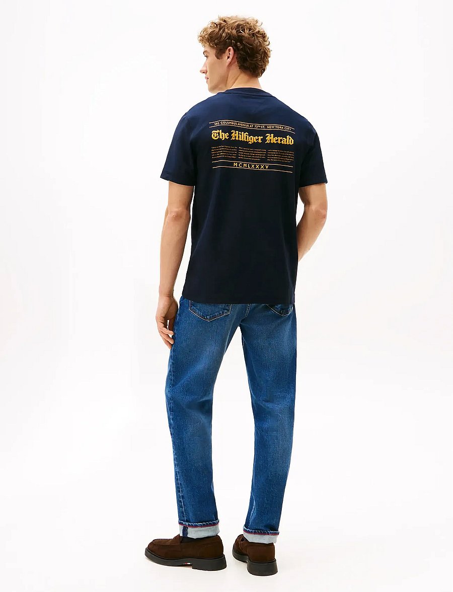 Tommy Hilfiger - HILFIGER HERALD BACK GRAPHIC TEE - short-sleeved t-shirts - desert sky - 3