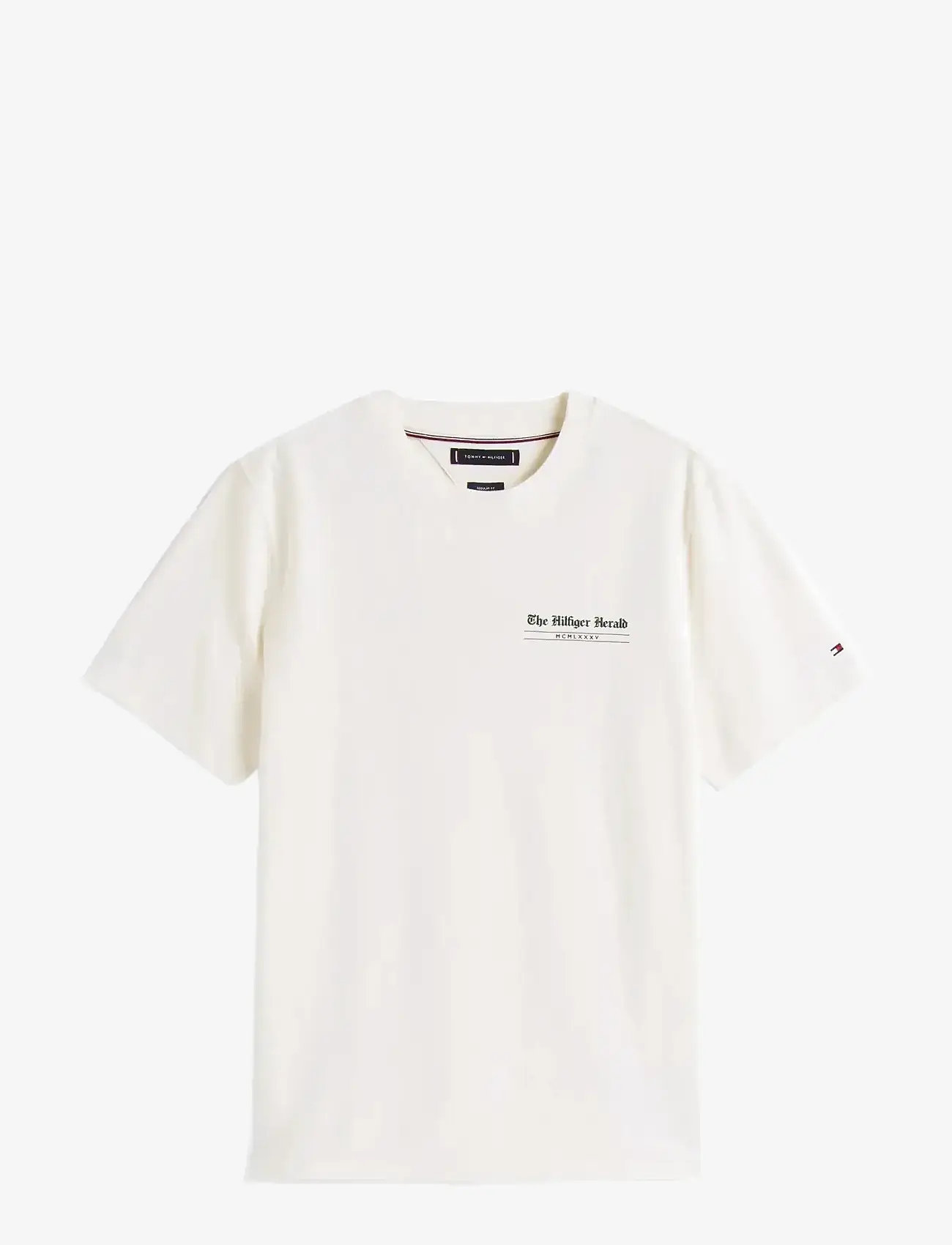Tommy Hilfiger - HILFIGER HERALD BACK GRAPHIC TEE - kortærmede t-shirts - ivory petal - 1
