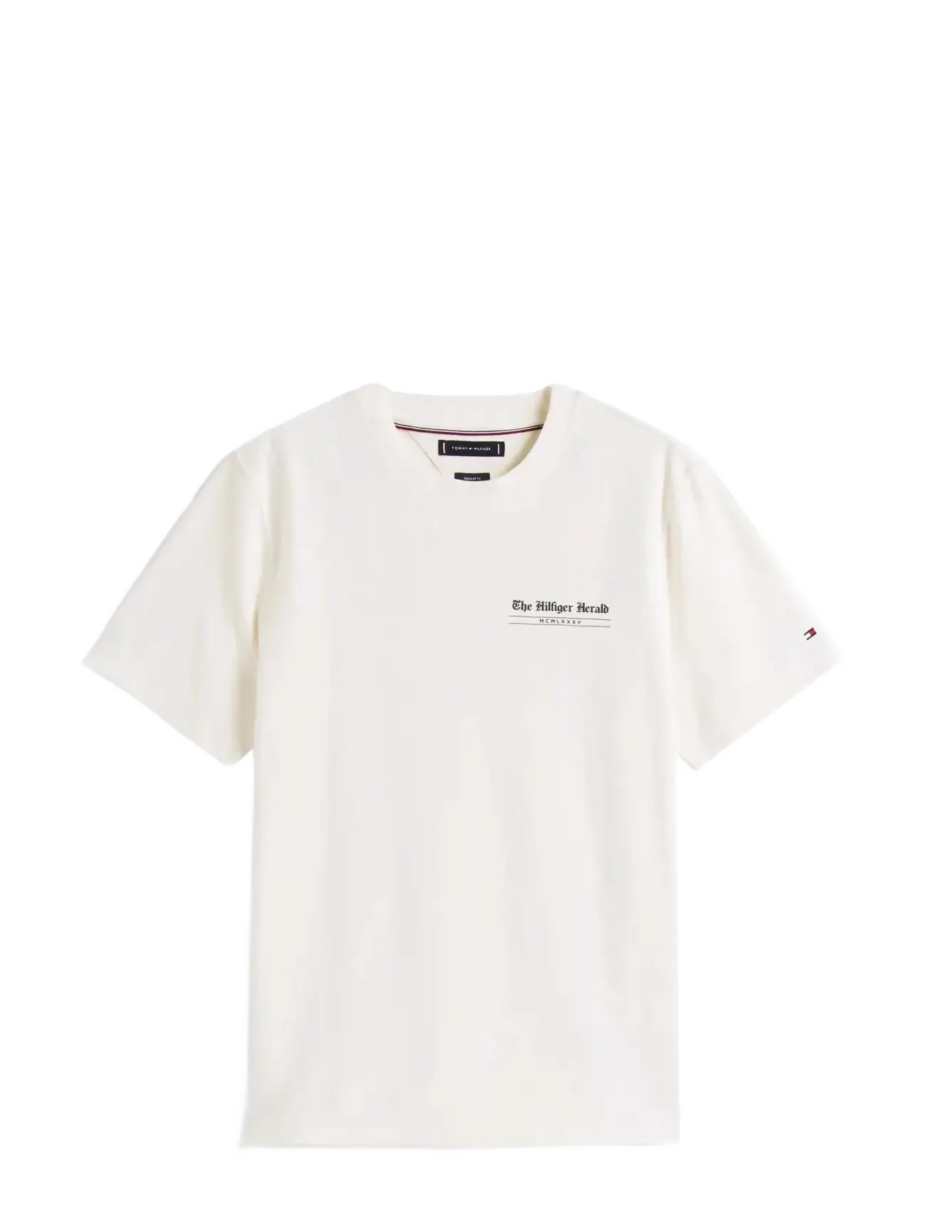 Tommy Hilfiger HILFIGER HERALD BACK GRAPHIC TEE - T-shirts - IVORY PETAL / white