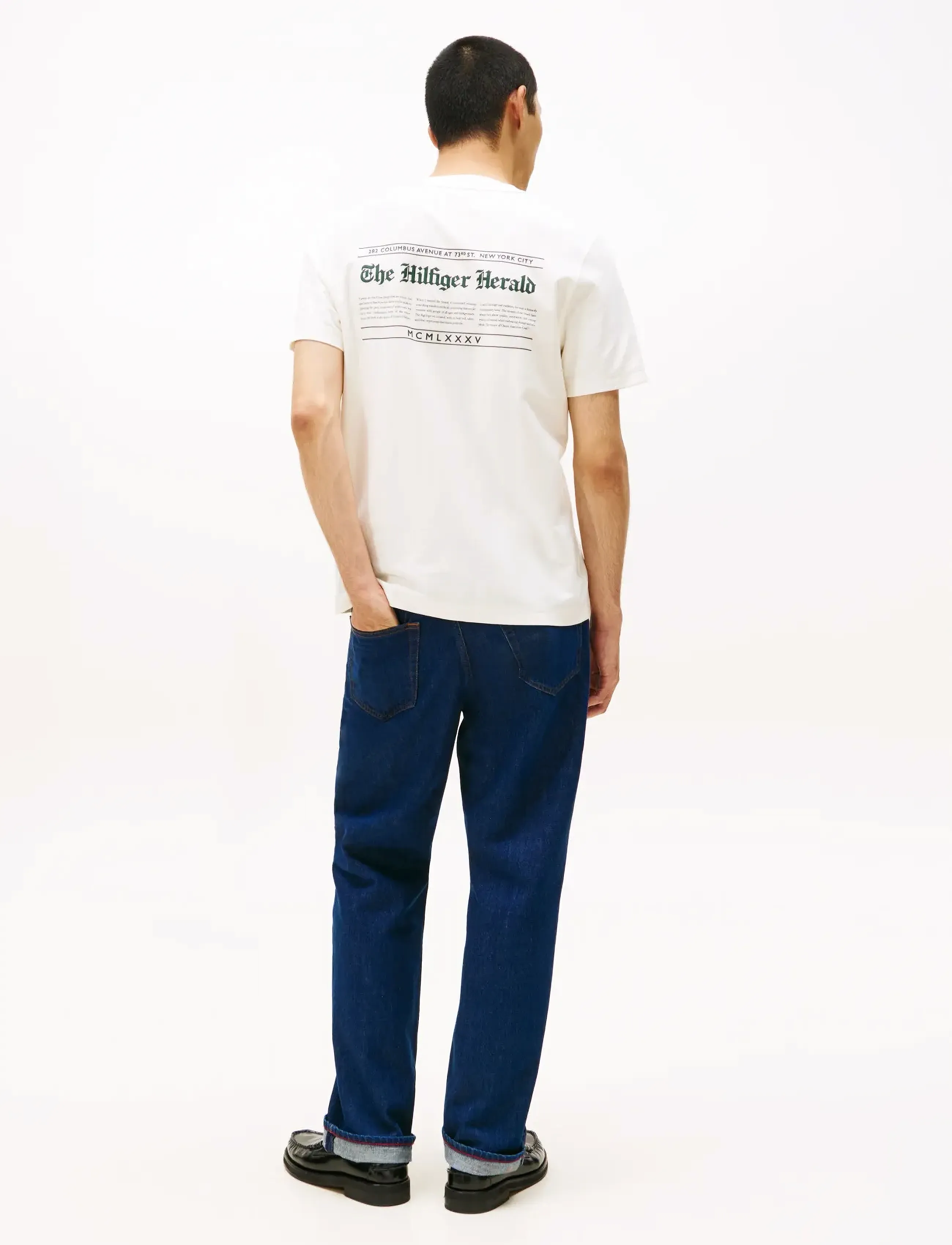 Tommy Hilfiger - HILFIGER HERALD BACK GRAPHIC TEE - kortærmede t-shirts - ivory petal - 3