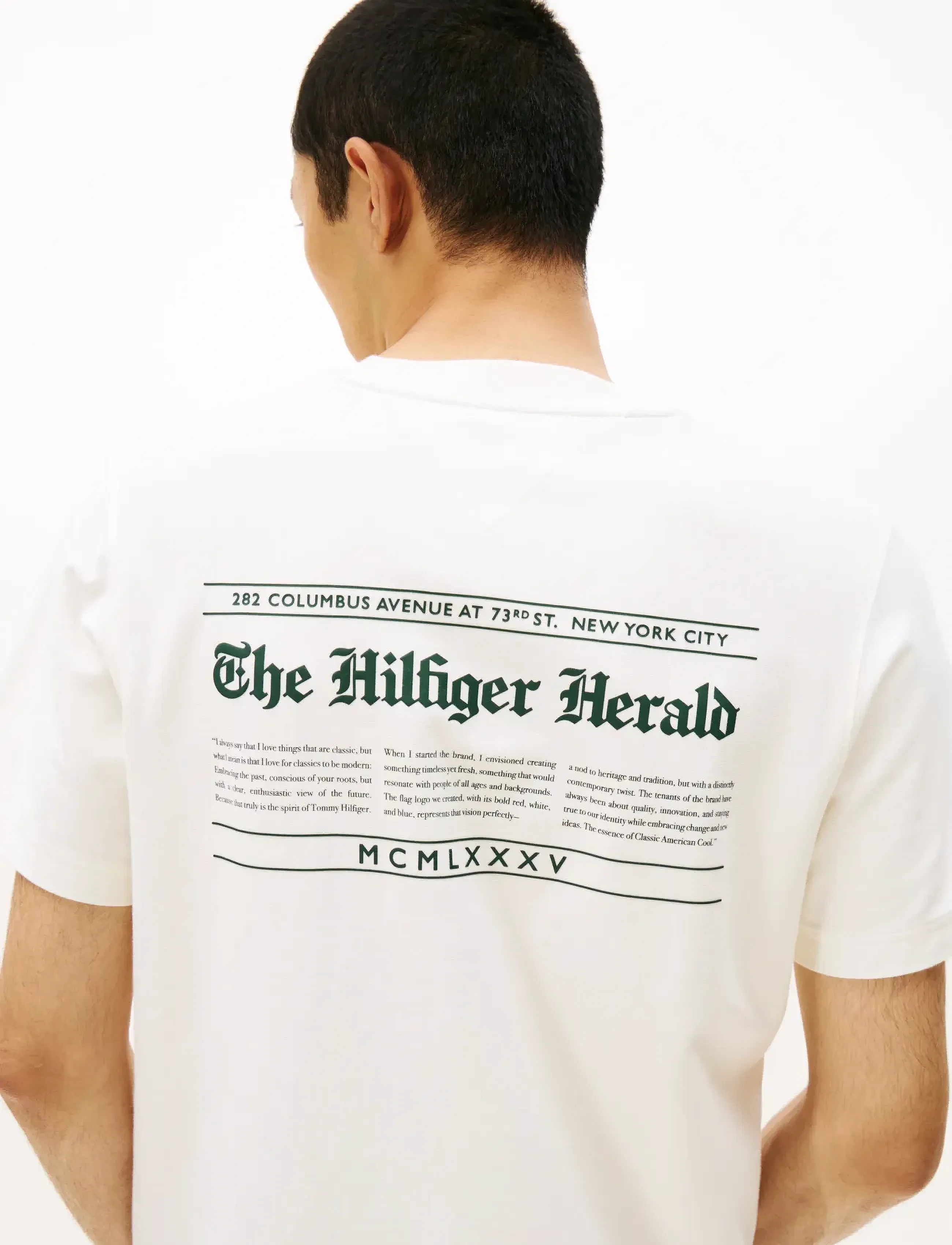 Tommy Hilfiger - HILFIGER HERALD BACK GRAPHIC TEE - kortærmede t-shirts - ivory petal - 4