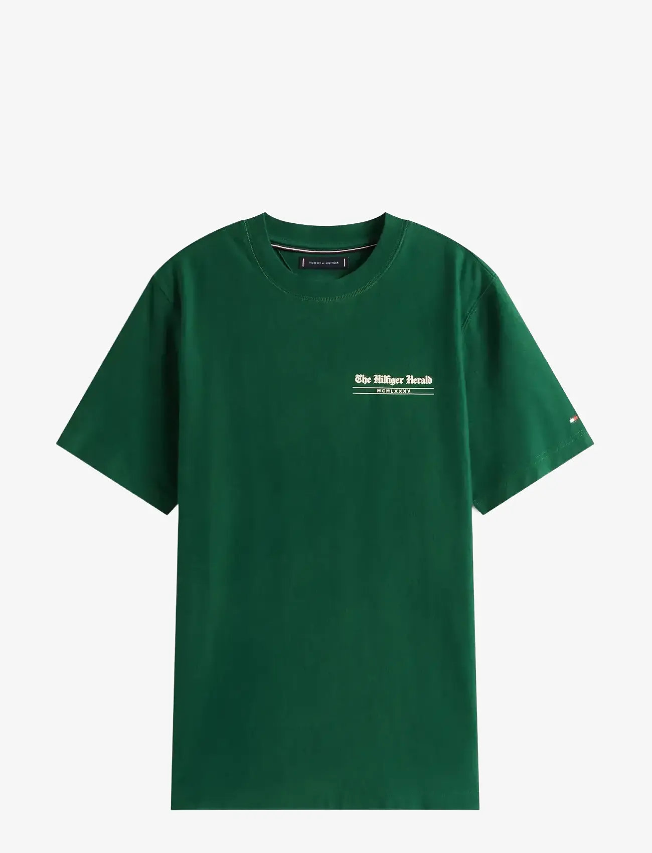 Tommy Hilfiger - HILFIGER HERALD BACK GRAPHIC TEE - kortærmede t-shirts - ornamental green - 1