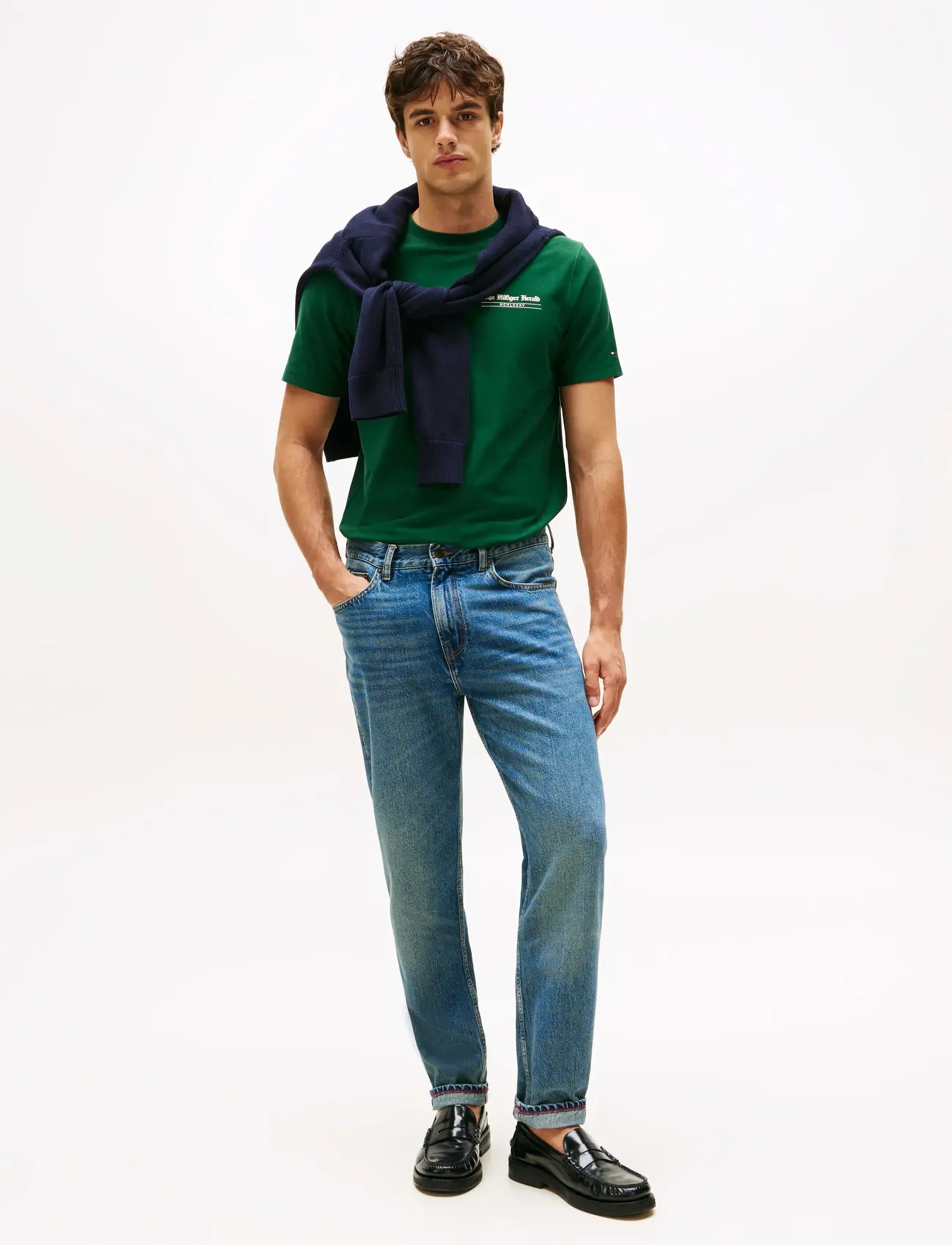 Tommy Hilfiger - HILFIGER HERALD BACK GRAPHIC TEE - stutterma bolir - ornamental green - 2