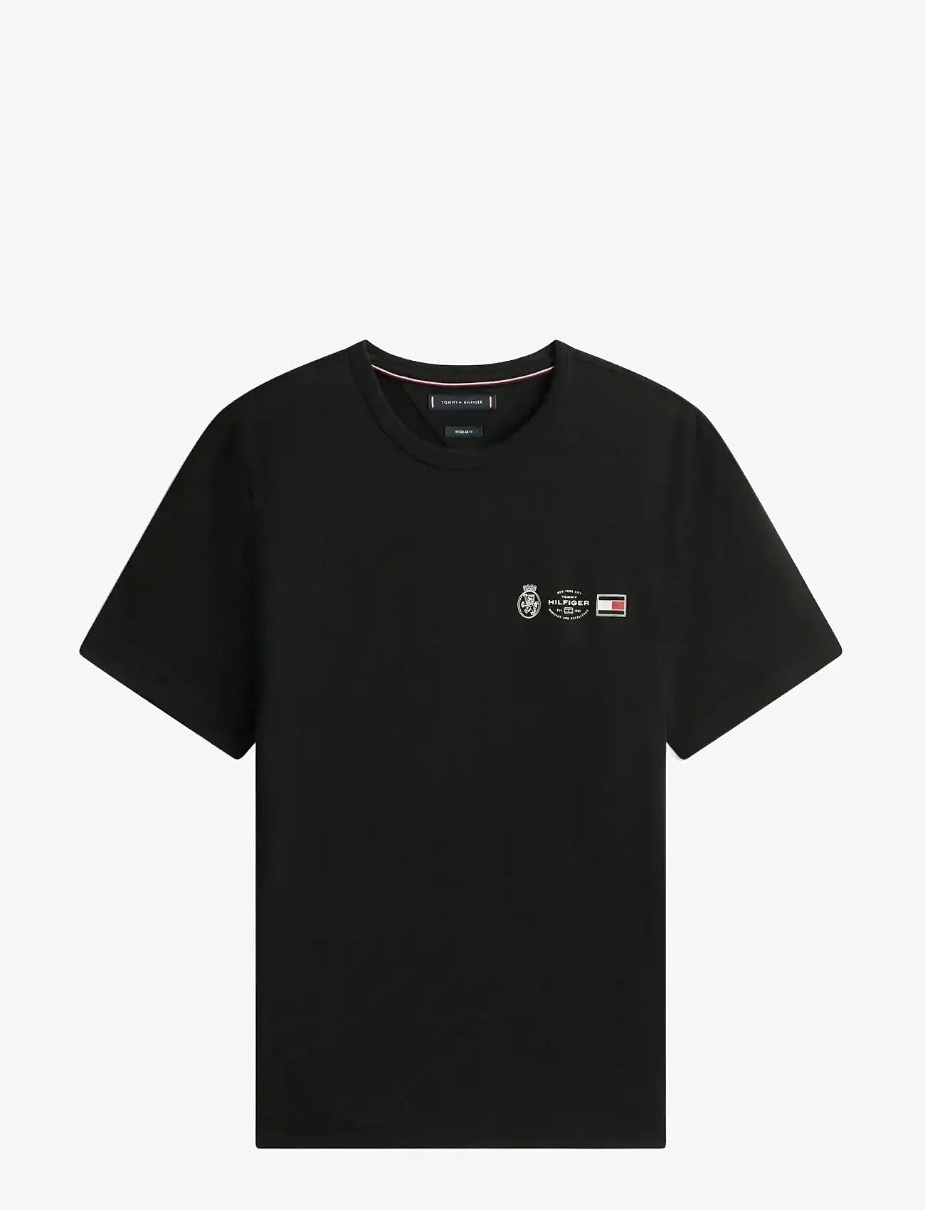 Tommy Hilfiger - SMALL CREST OUTLINE TEE - kortärmade t-shirts - black - 1