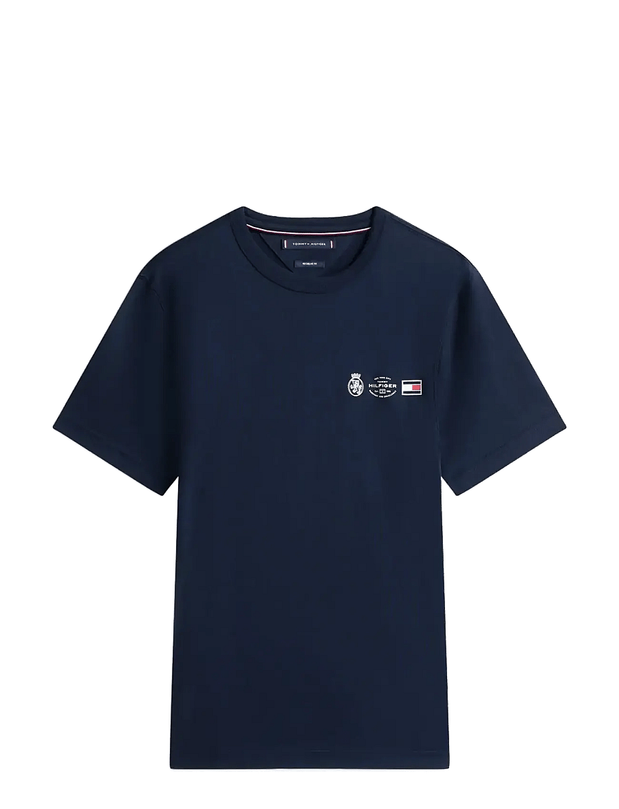 Tommy Hilfiger - SMALL CREST OUTLINE TEE - lühikeste varrukatega t-särgid - desert sky - 1